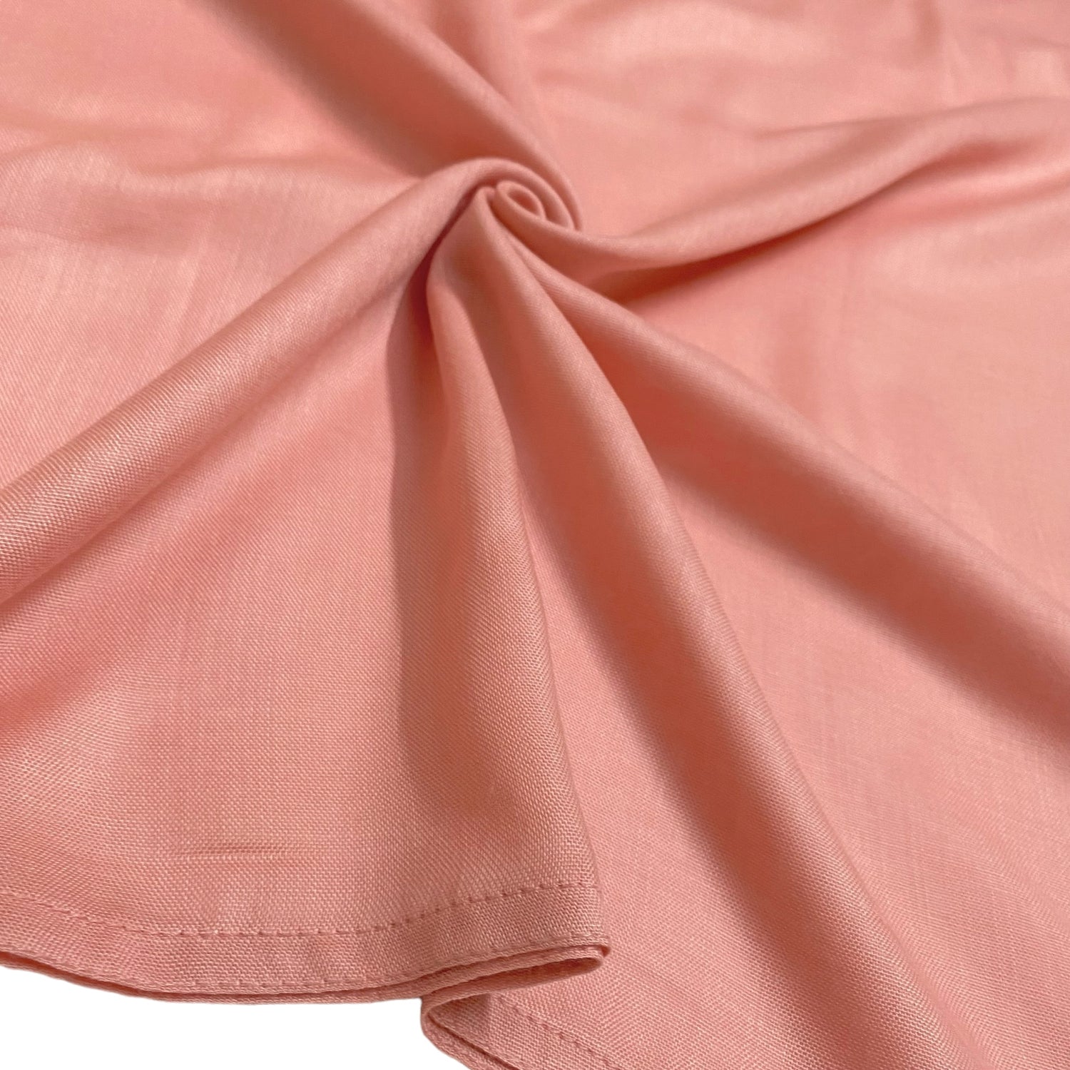 Double Stitched Border Hijab - Light Peach