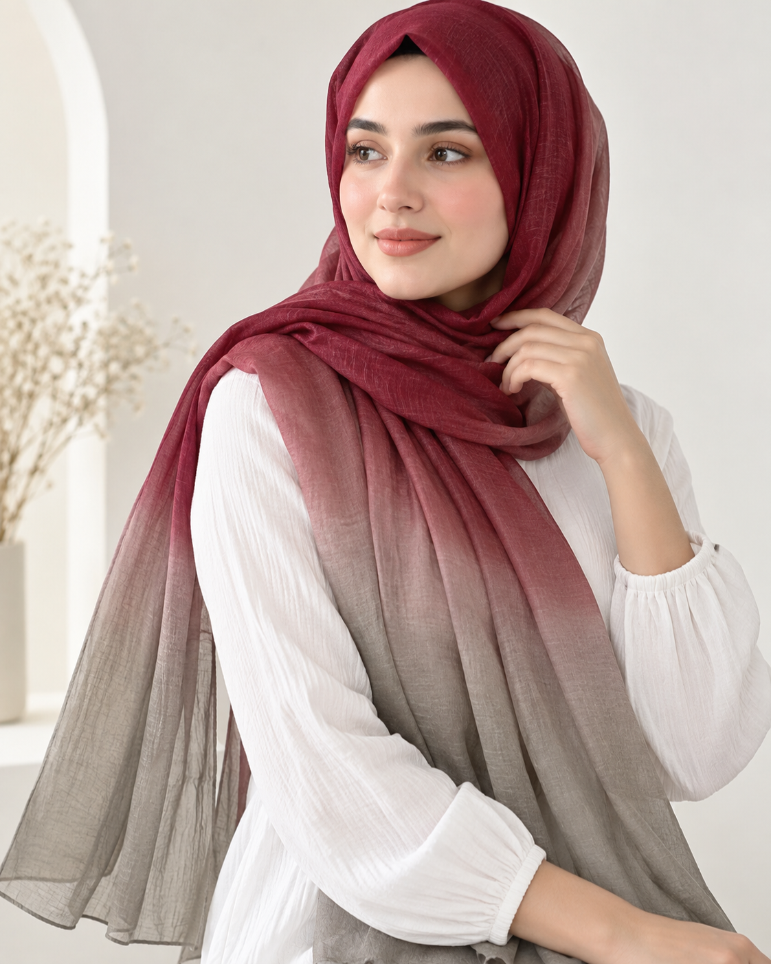 Ombre Lawn Printed Hijab