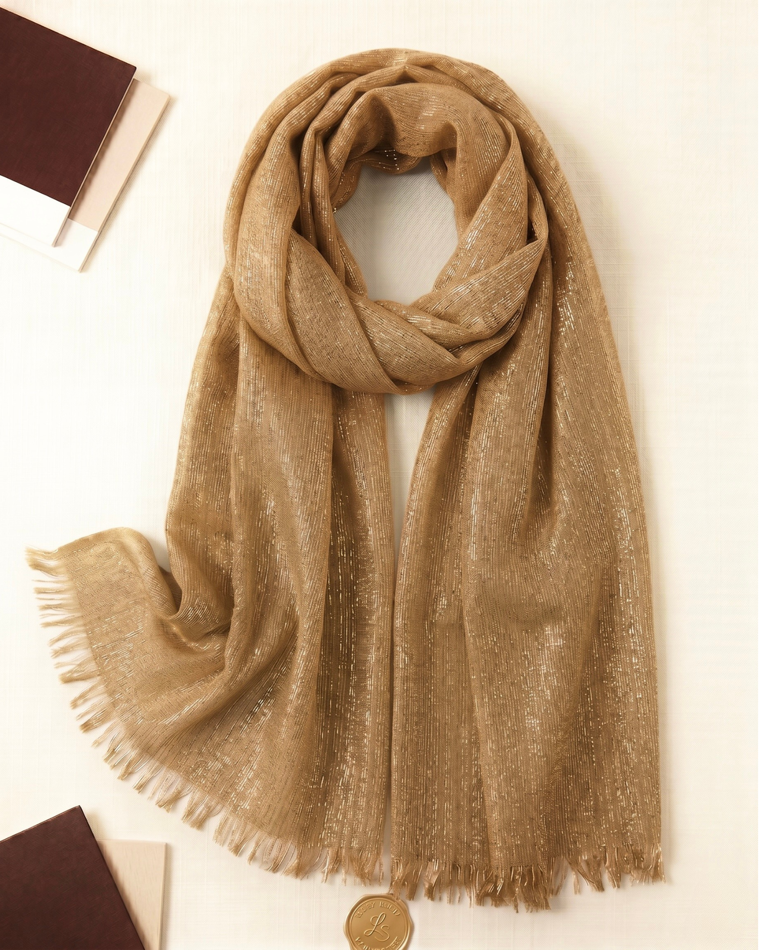 Zariya Lurex Hijab - Camel