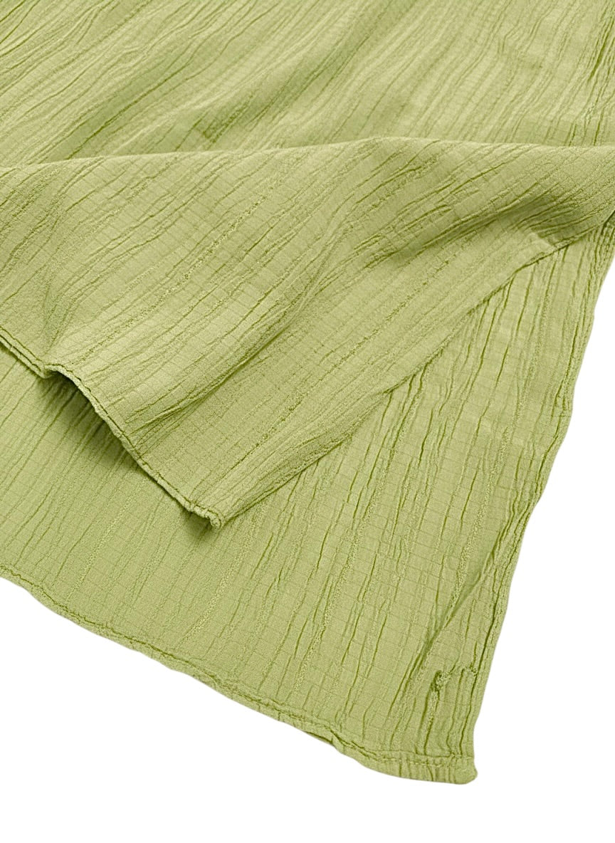 Georgette Crush Hijabs - Pista Green