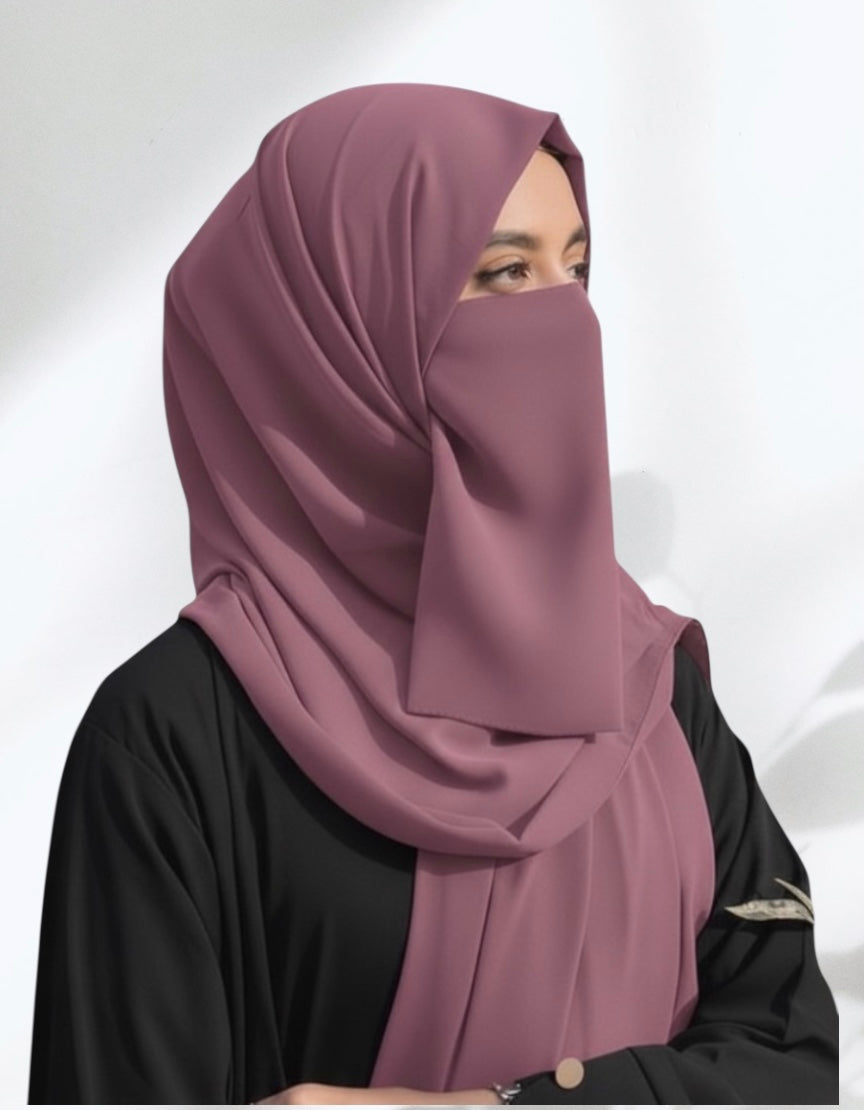 Matching Hijab & Niqab Sets - Pearply Purple