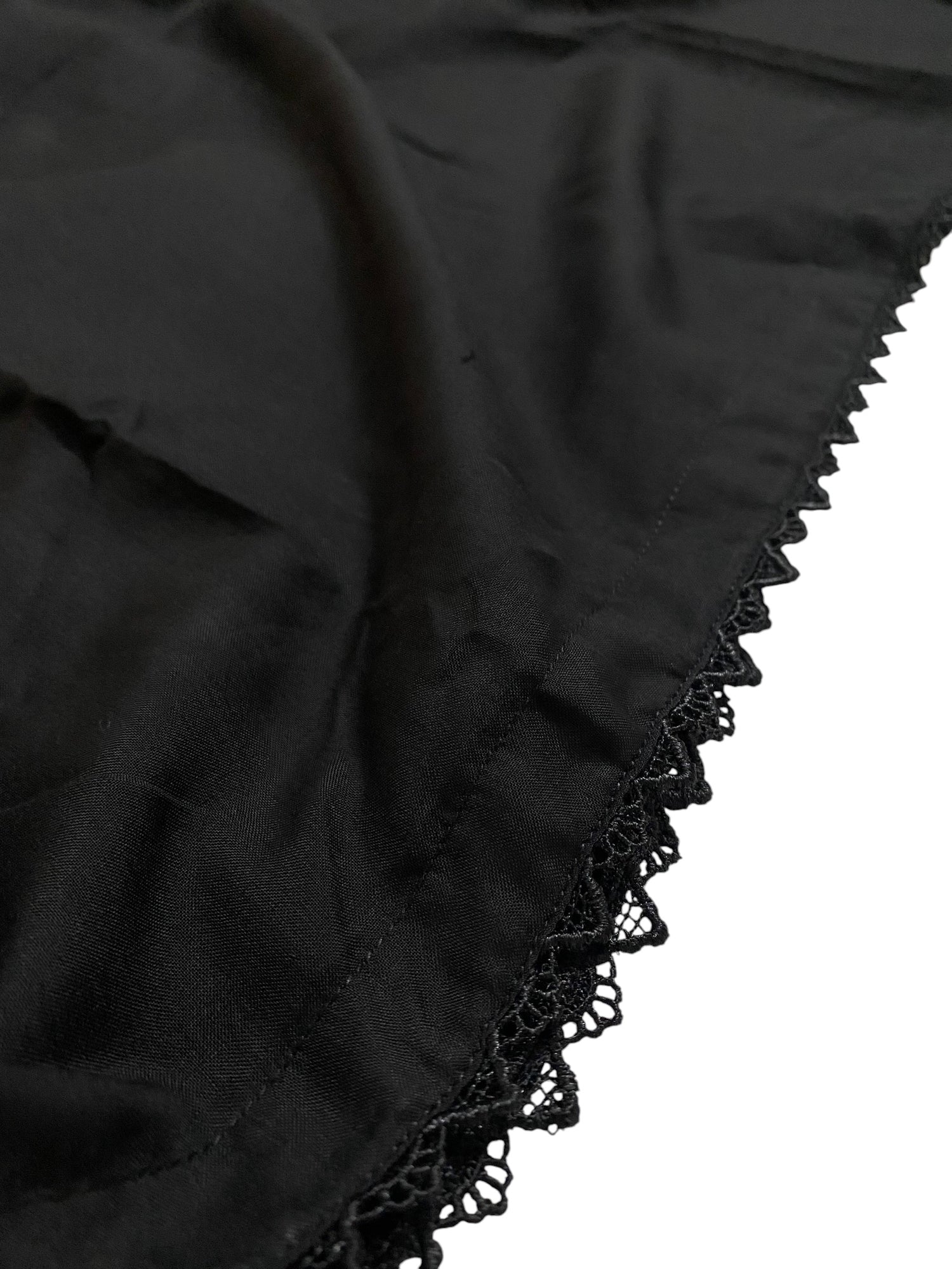 Premium Flat Plain Black Dupatta 14 (Imported Fabric)