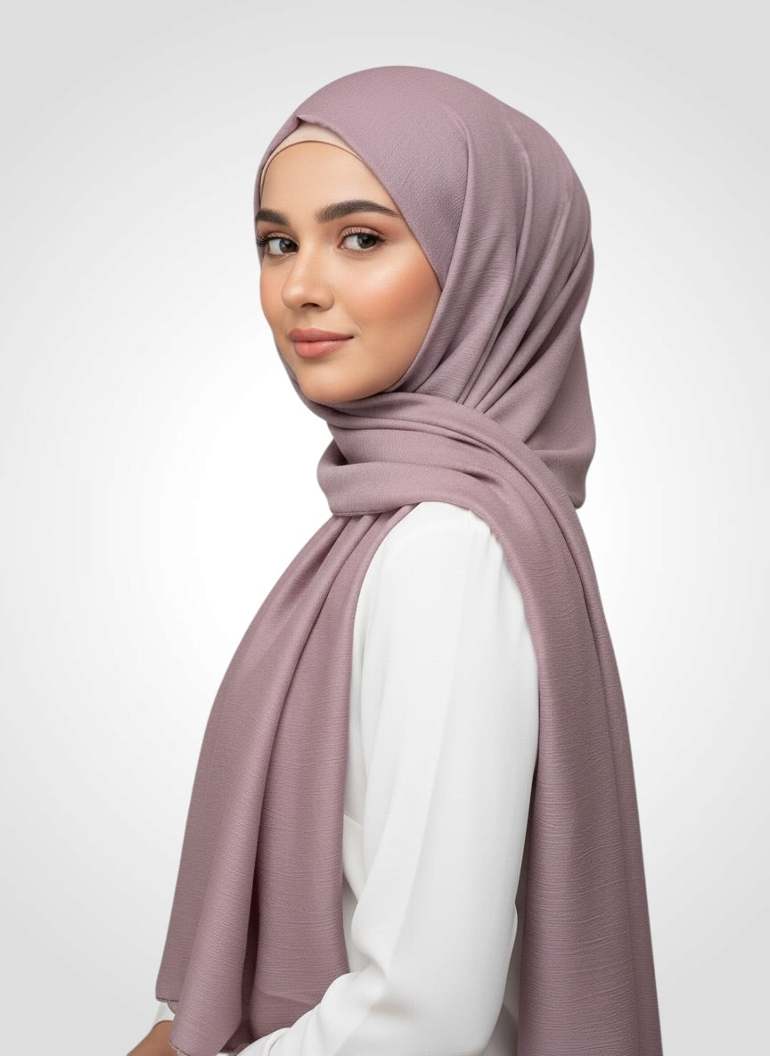 Crushé (Cotton Crush Hijab - Dusty Purple