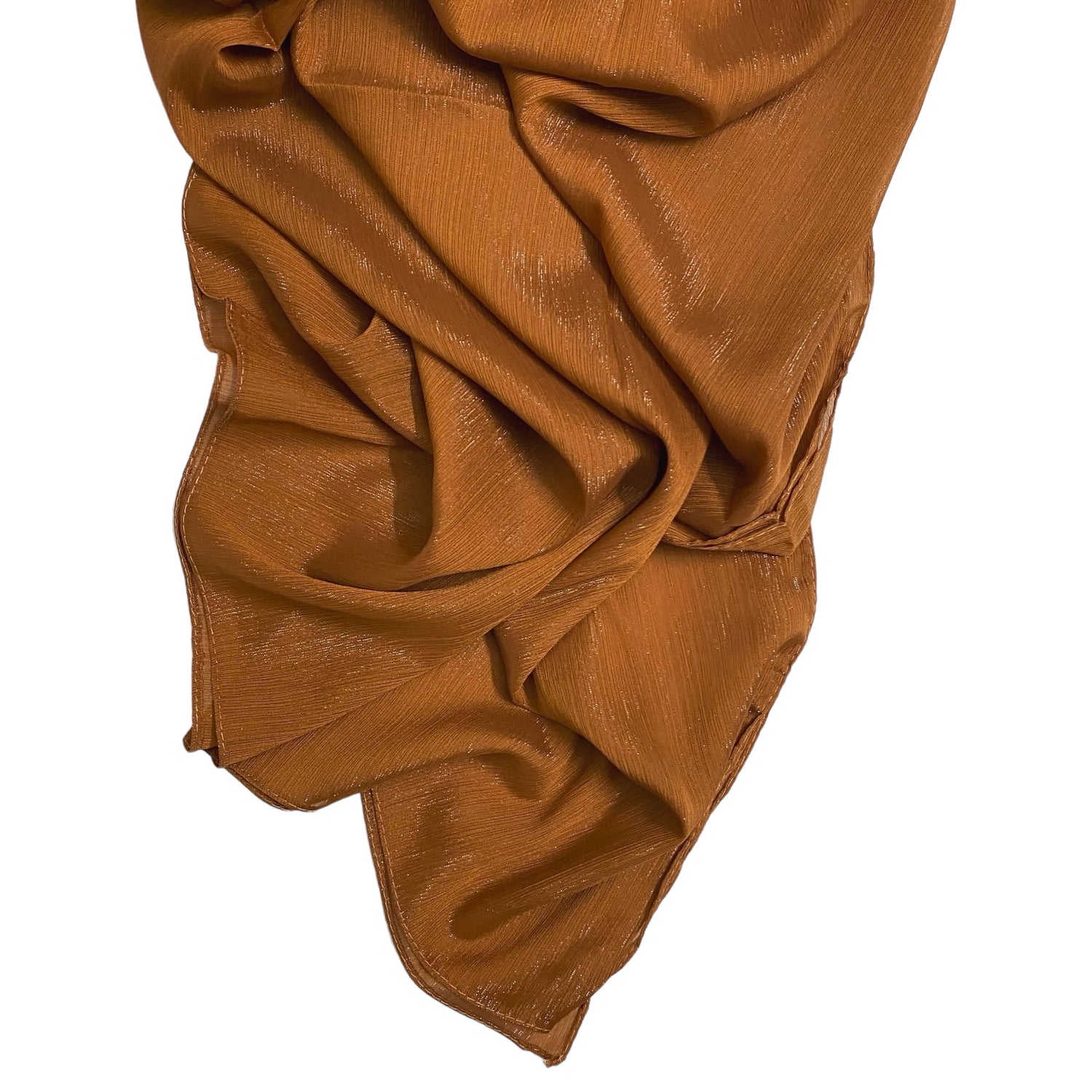 Gleamz Crinkle Silk Hijab – Ginger