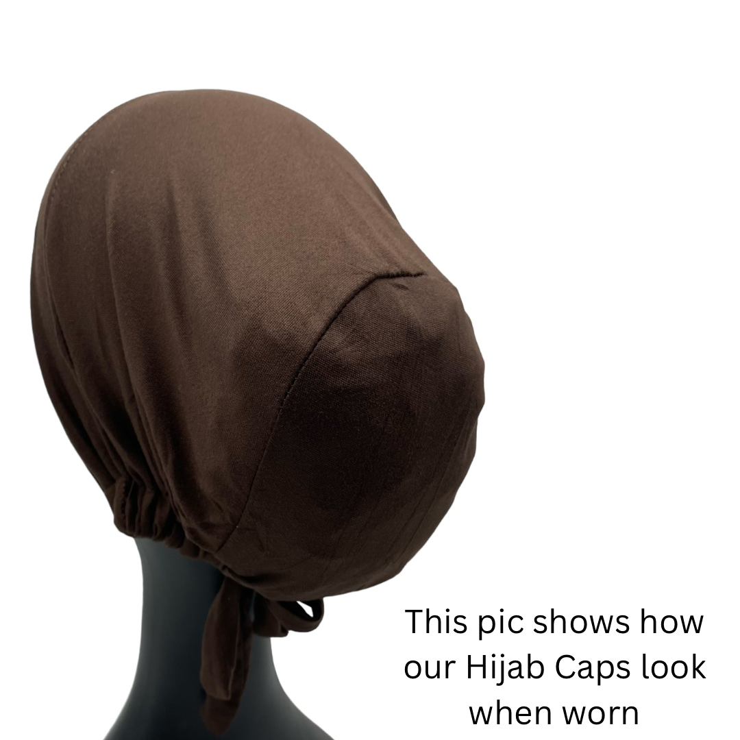 Imported Tie back Full Covered Hijab Cap – Steel