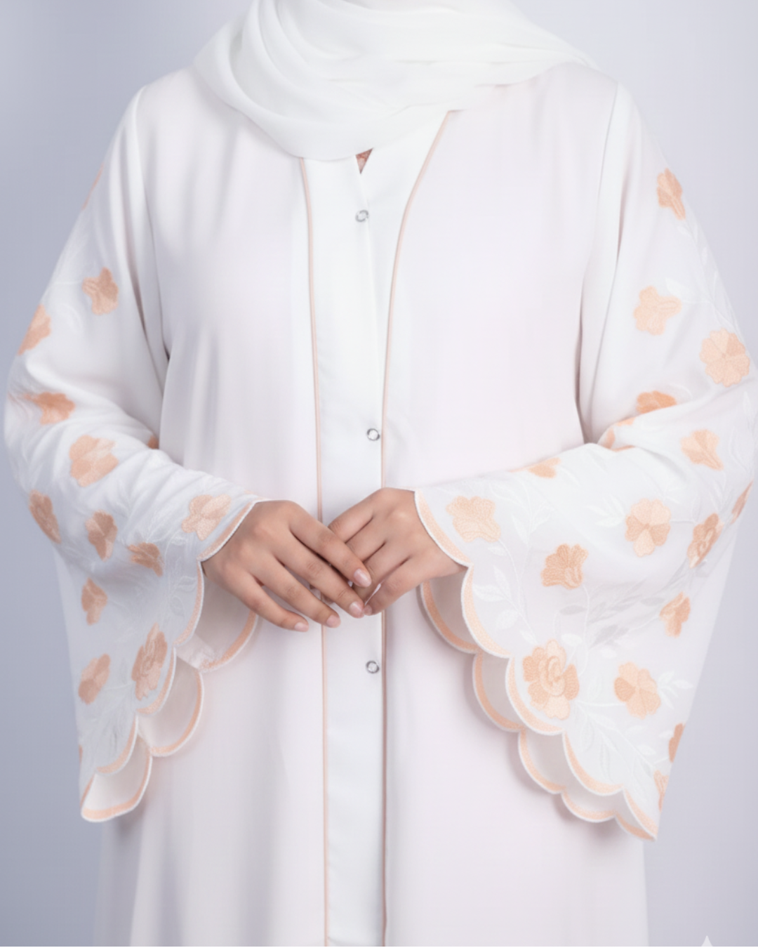 Meadows Abaya White Series (Light Gold)