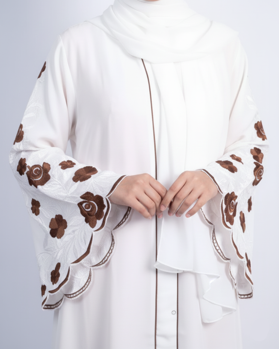Meadows Abaya White Series (Chocolate)