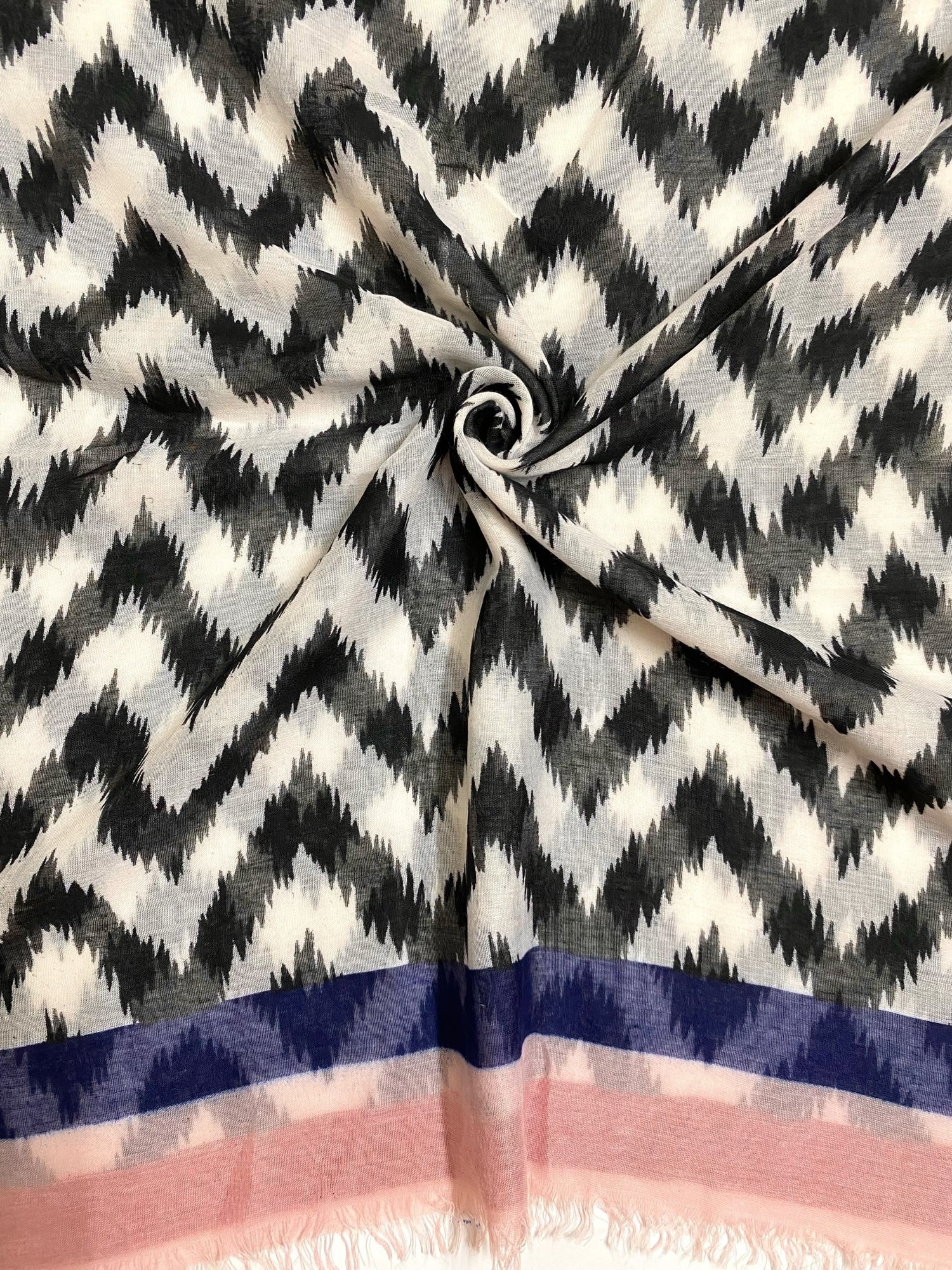 Chevron Printed Hijabs - Flamingo