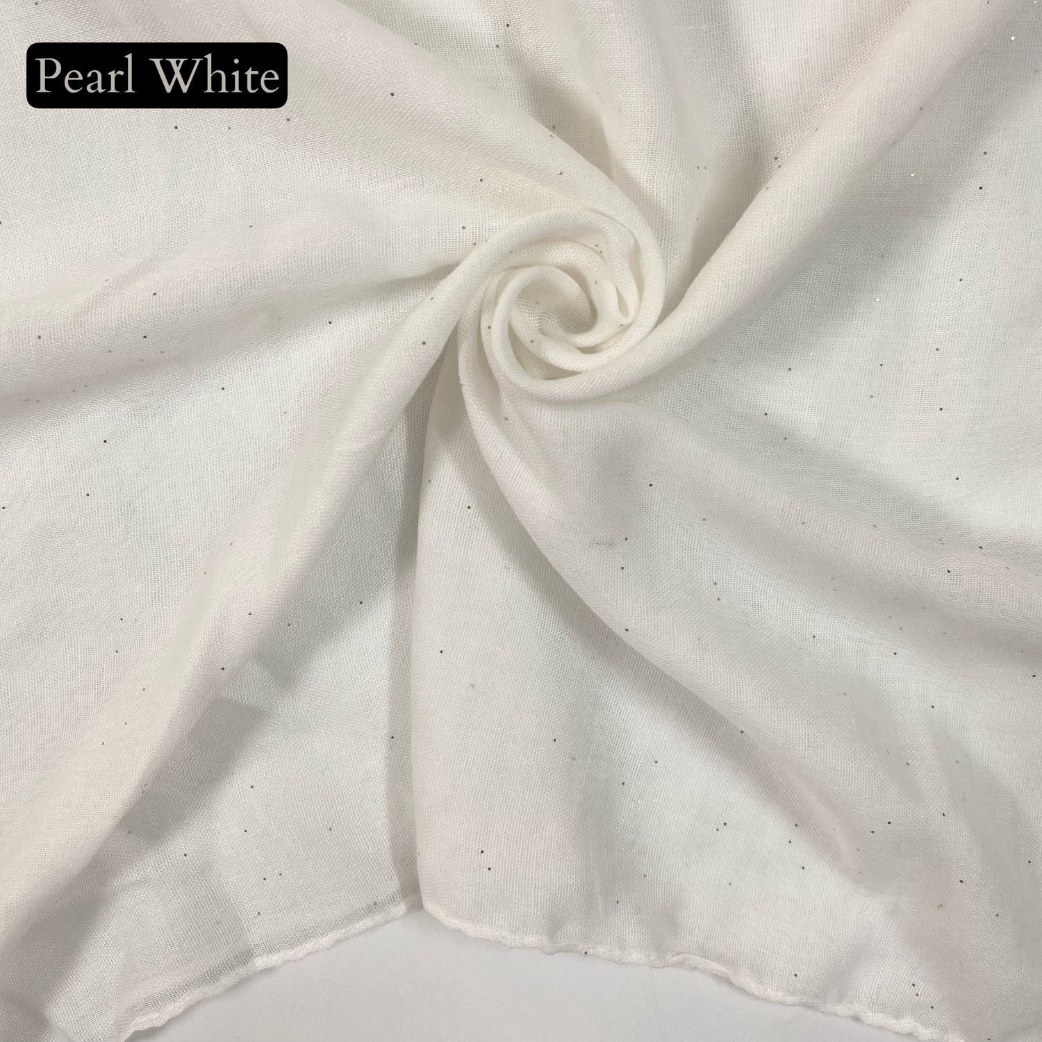 Glitter Lawn - Pearl White