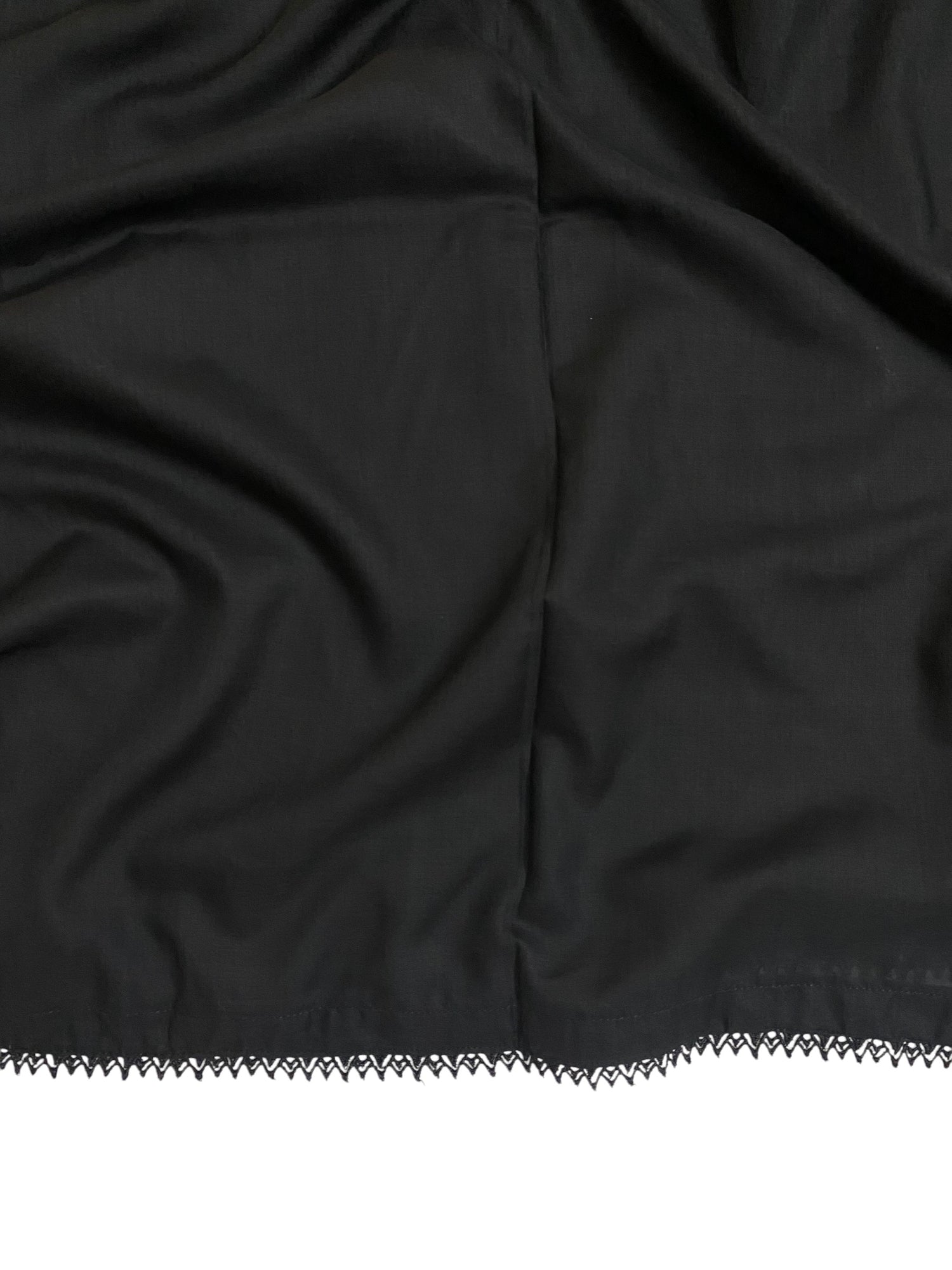 Premium Flat Plain Black Dupatta 13 (Imported Fabric)