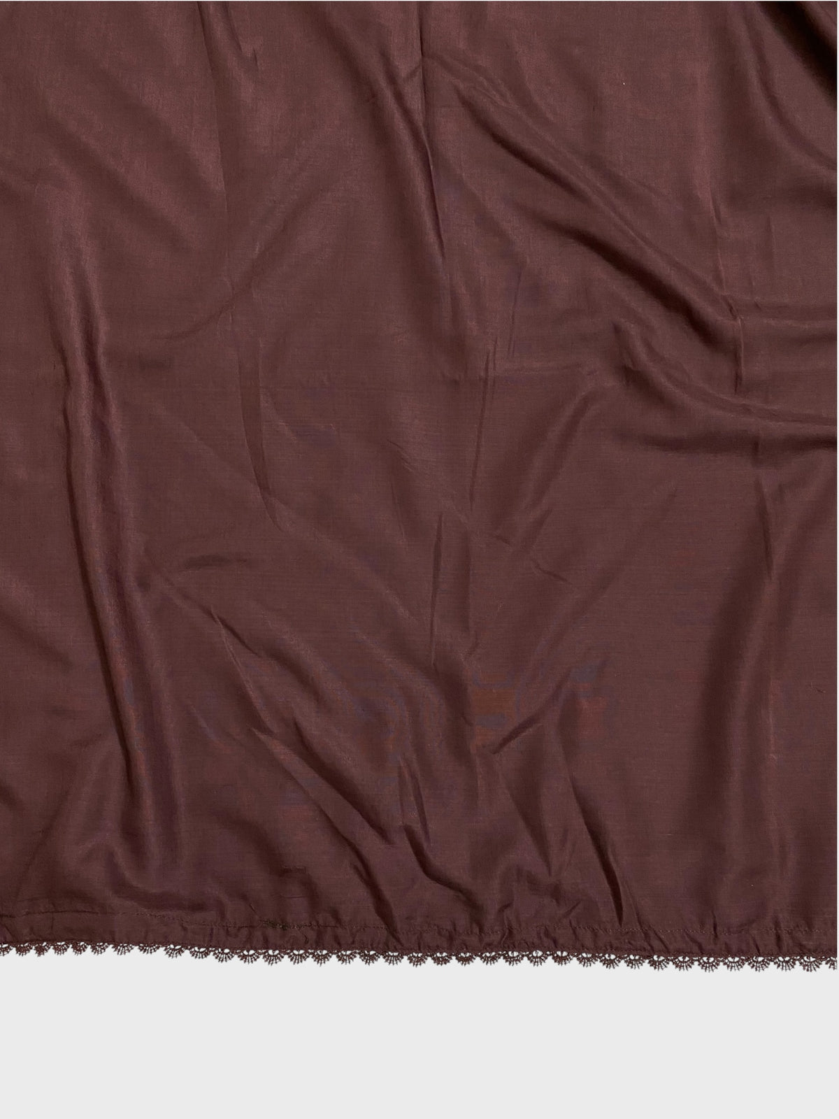 Premium Flat Plain Dupatta (Imported Fabric) - Chocolate
