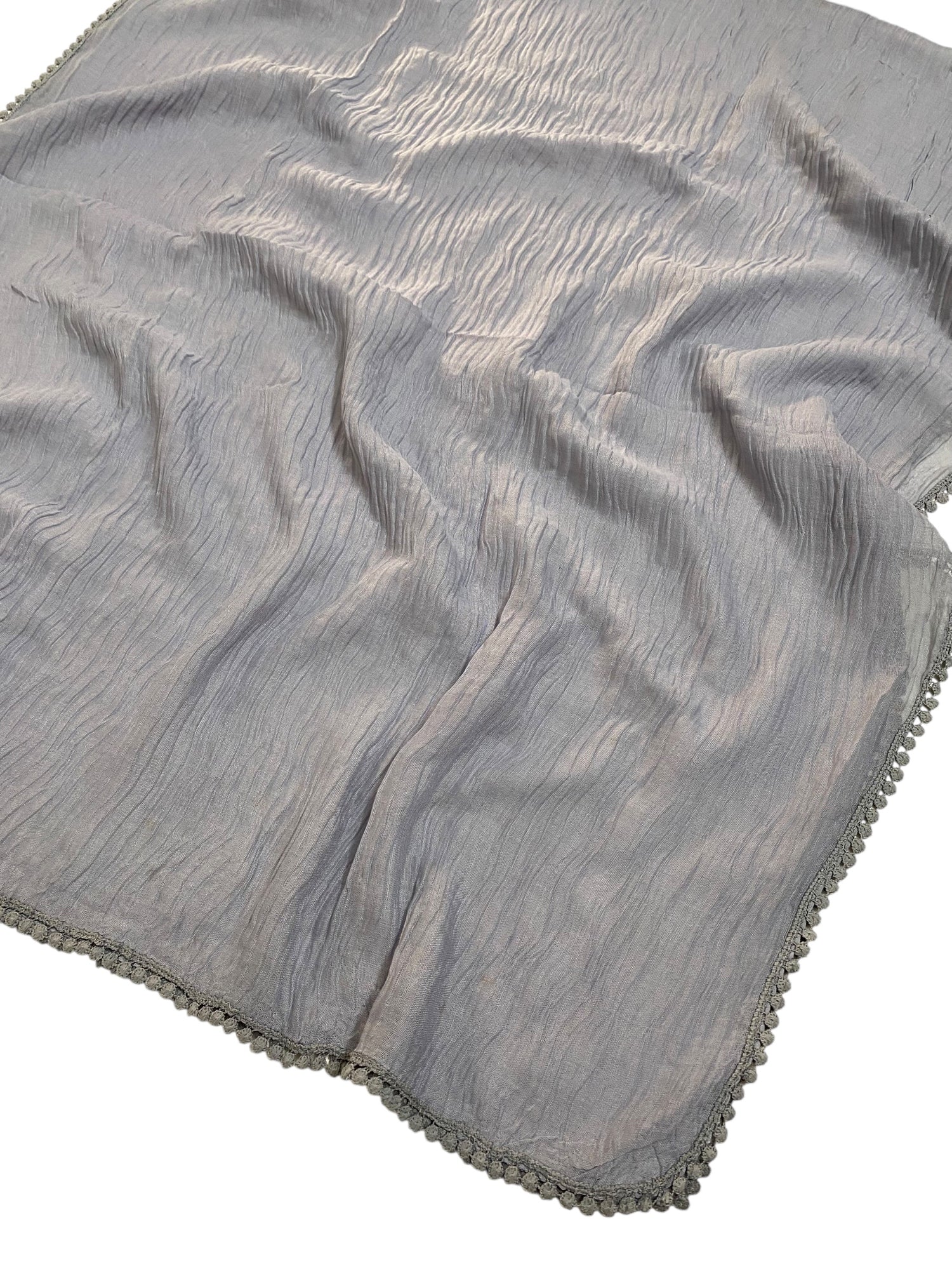 Rawaa Pleated Hijabs – Grey