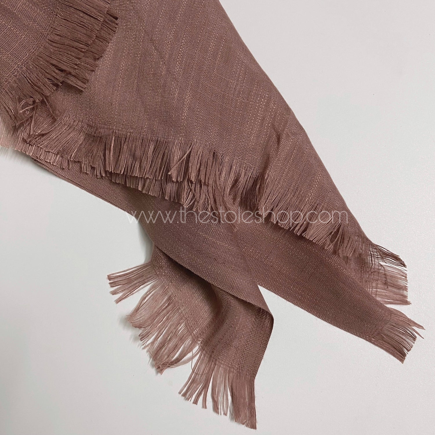 Premium Turkish – Slub Textured (Regular Width) – Rose Brown