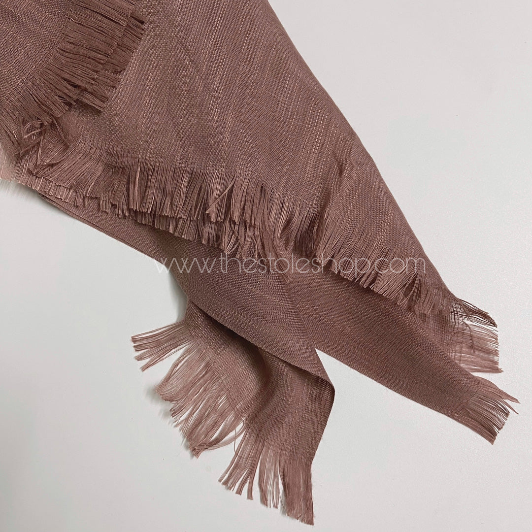 Premium Turkish – Slub Textured (Wider Width) – Rose Brown