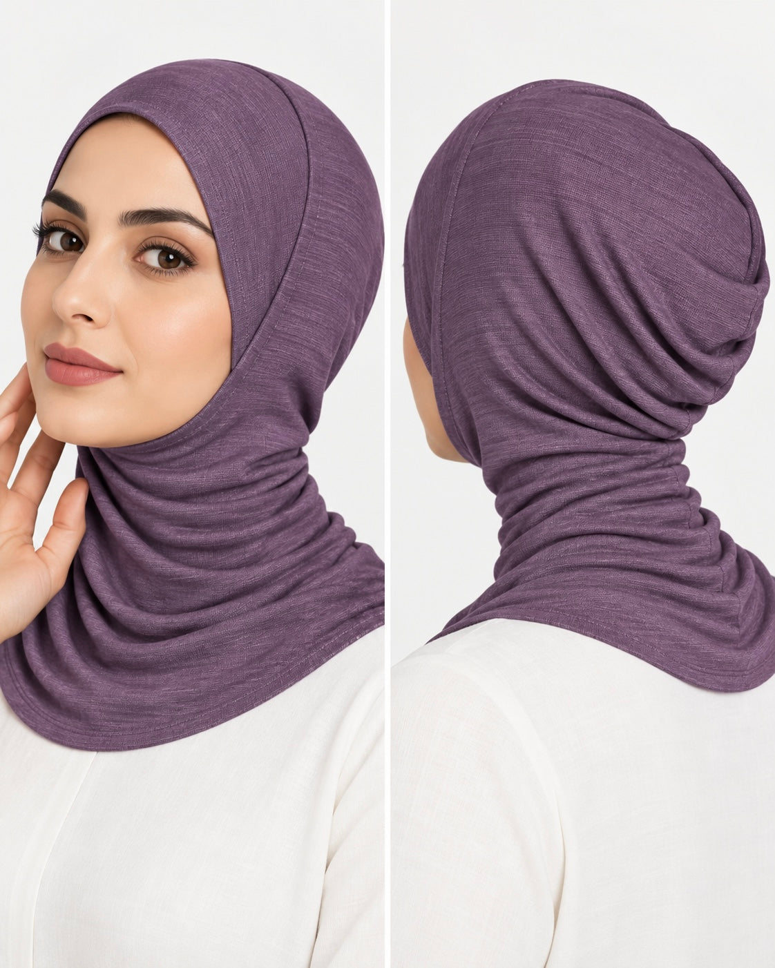 Neck Cover Hijab Cap - Mauve