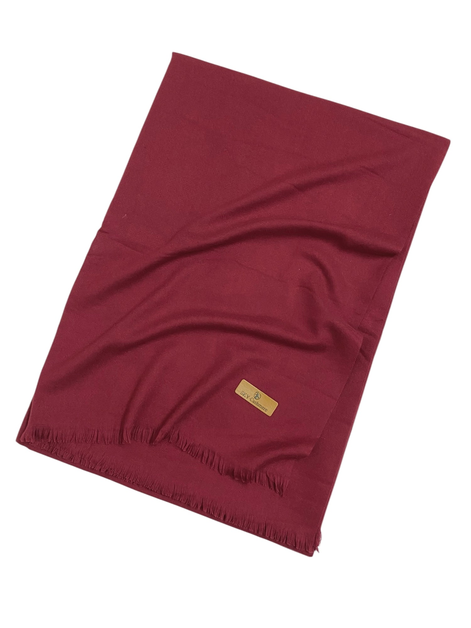 Plain Cashmere Shawls - Maroon