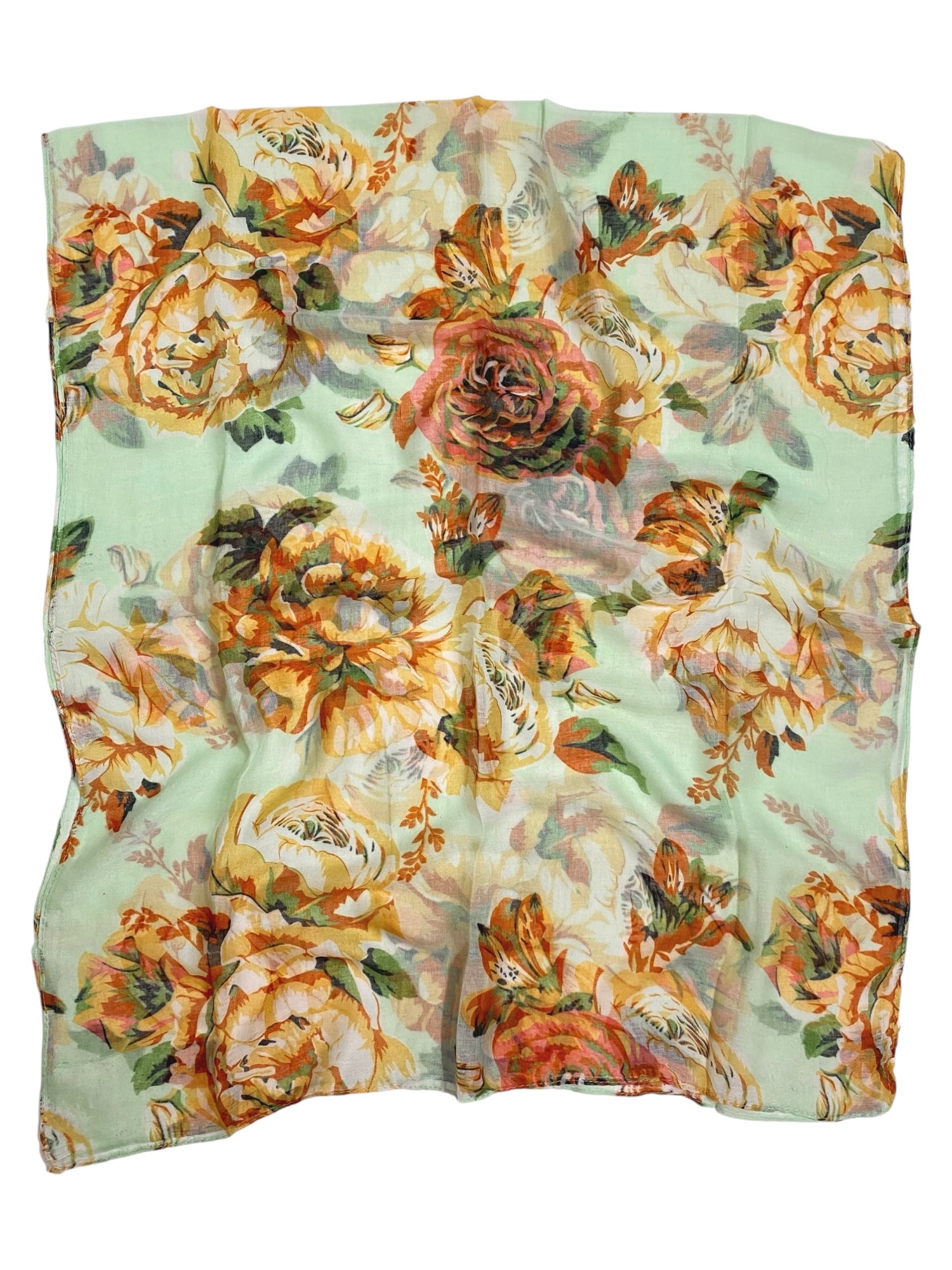 Roselle Lawn Printed Hijabs - Mint