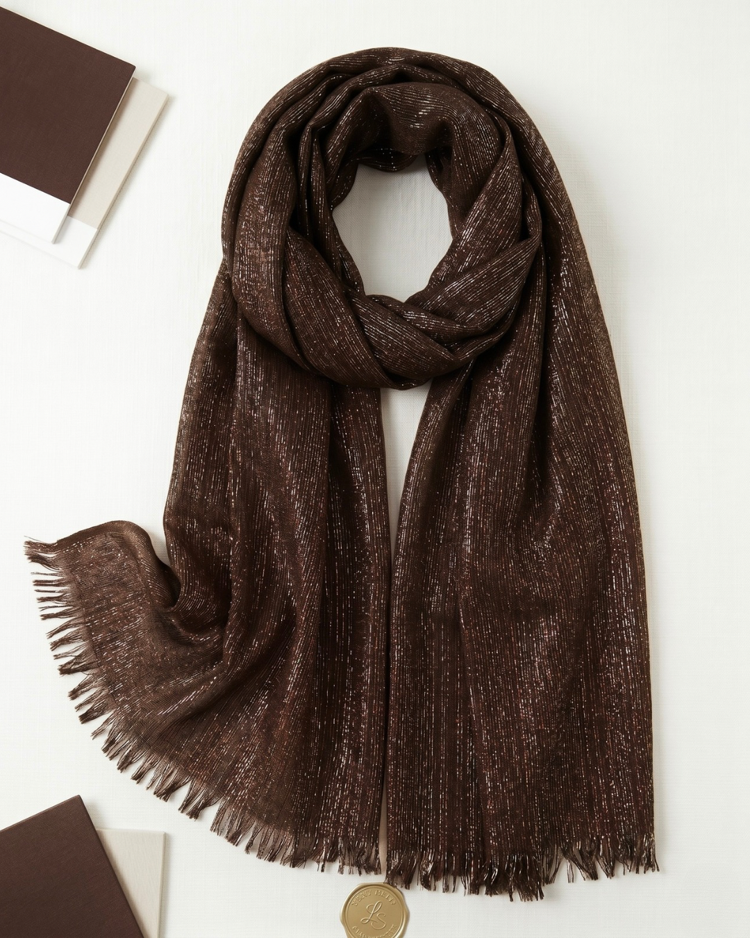 Zariya Lurex Hijab - Chocolate