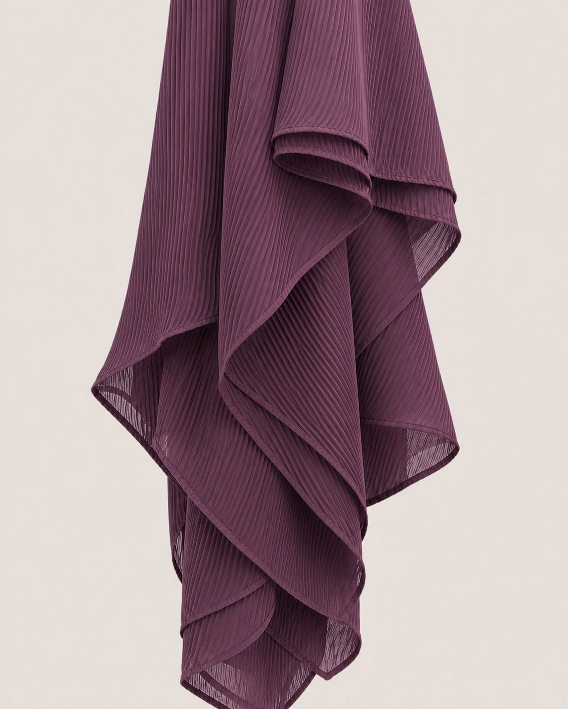 Dunes Pleated Chiffon Hijabs - Dull Purple