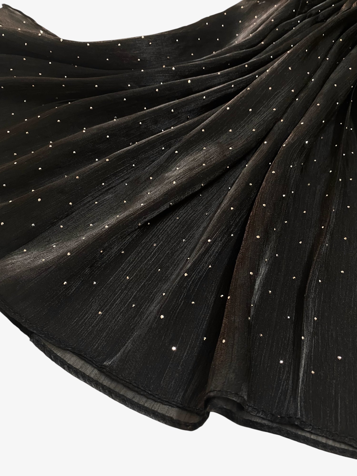 Stardust Organza Stoned Hijab - Black