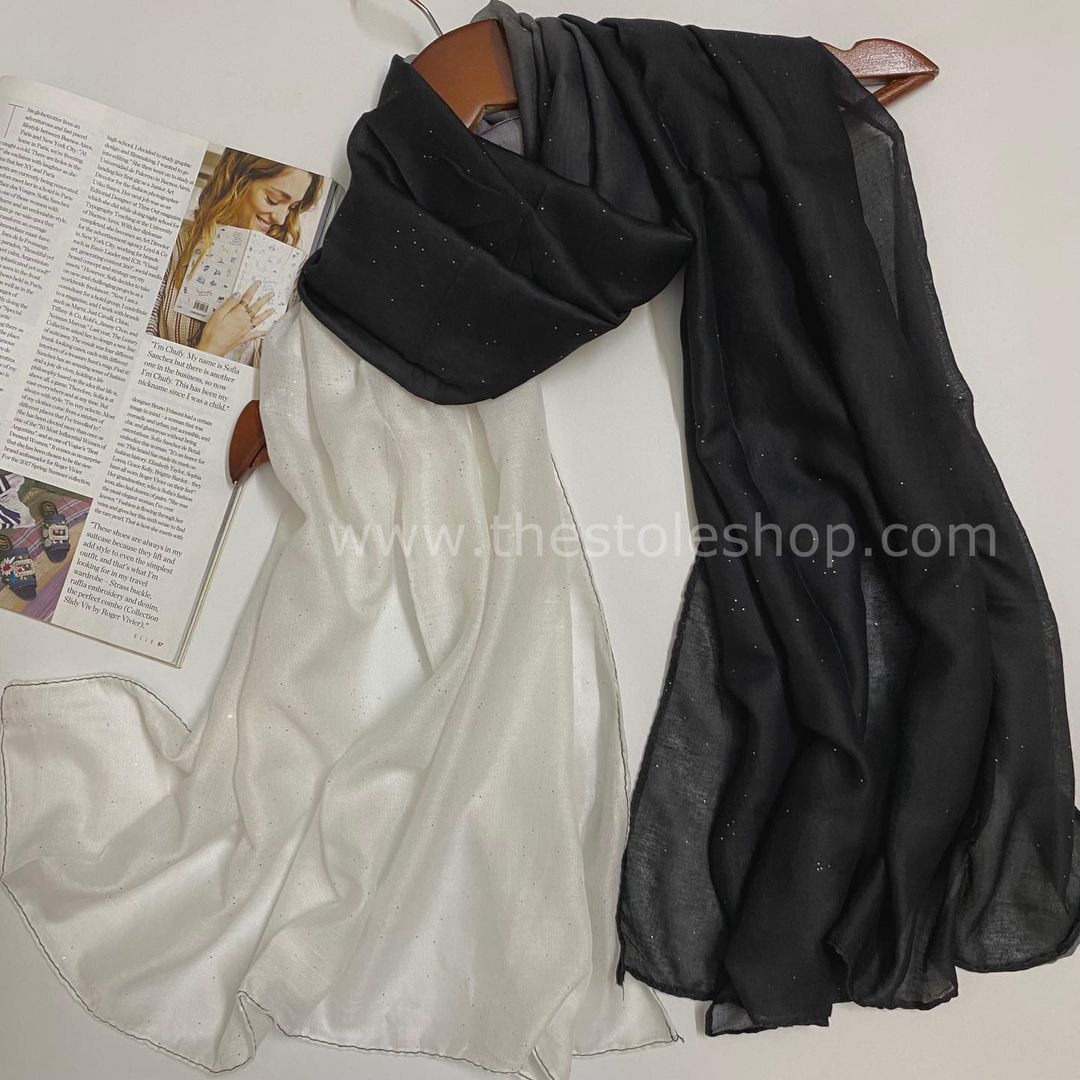 Glittered Ombre – Black & White