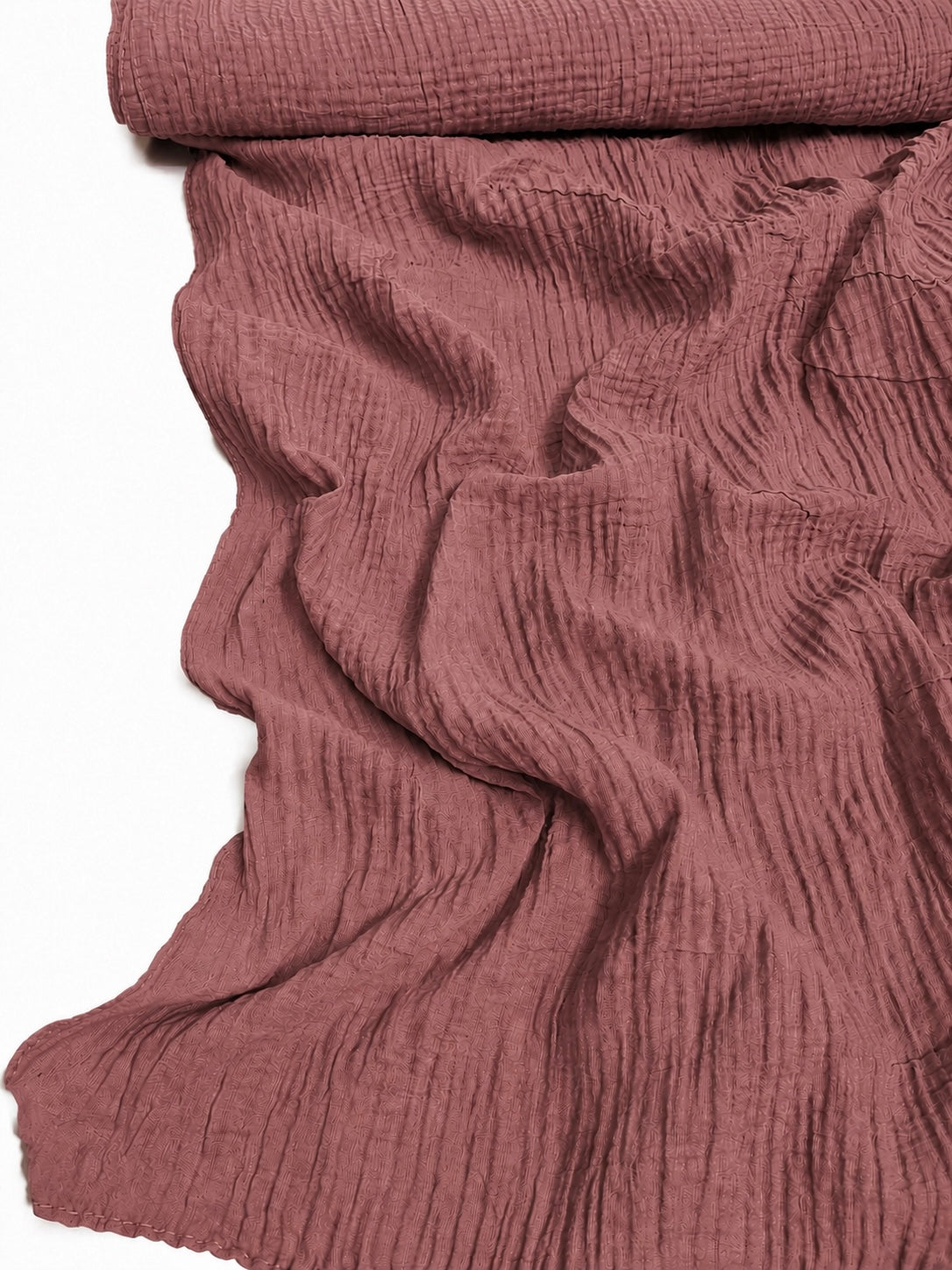 Ripple Pleated Hijab XL Size - Rosewood
