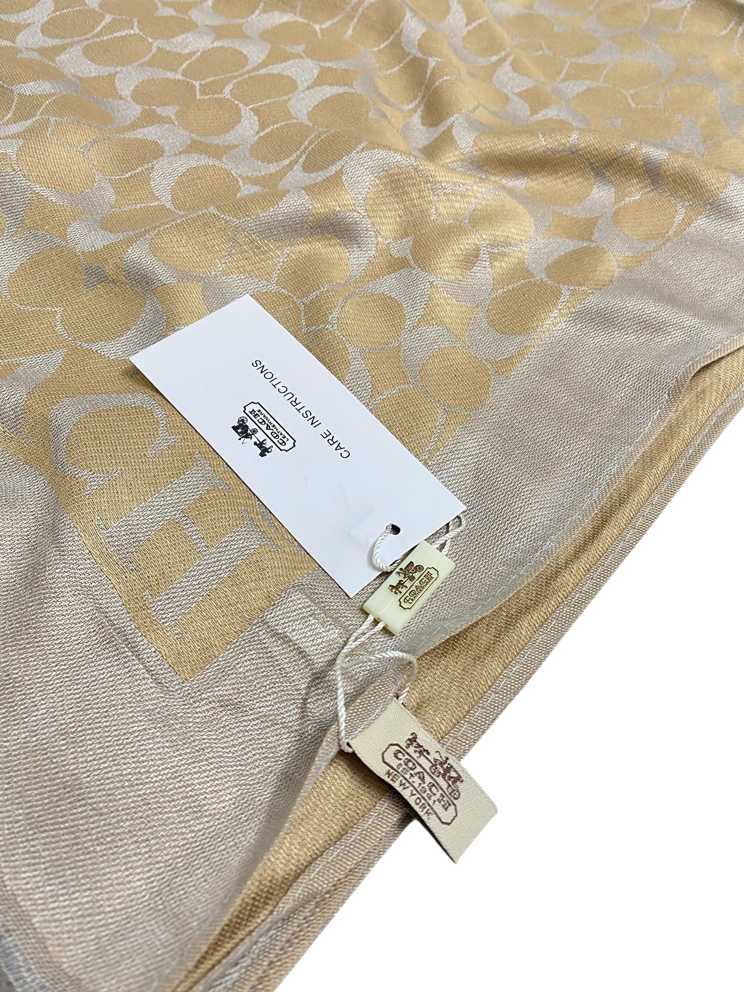 Jacquard Hijab (Branded) - Grey and Gold