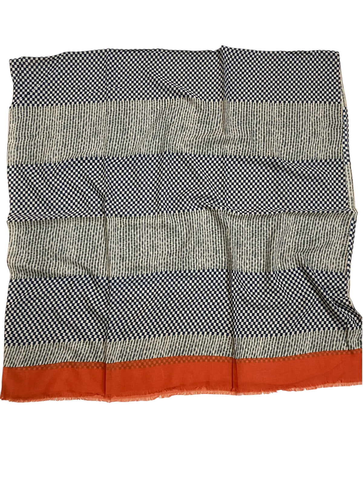 Domino Printed Lawn Hijab - Tangerine
