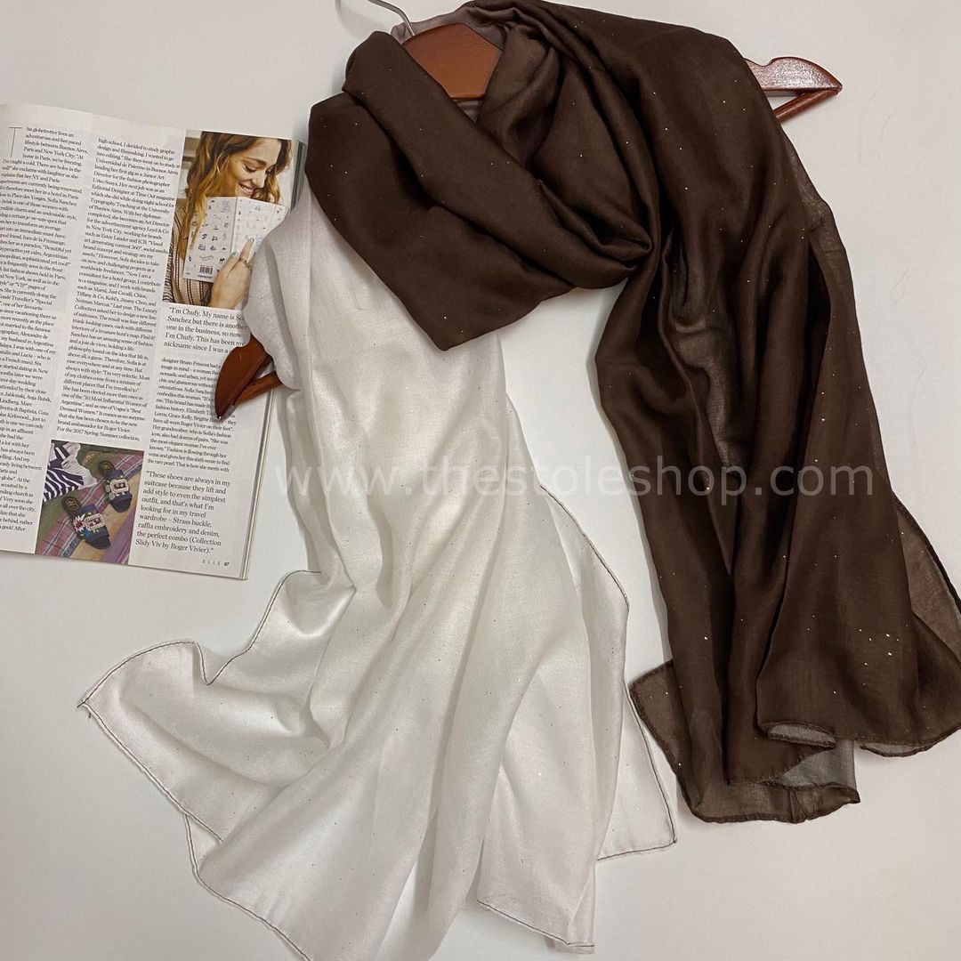 Glittered Ombre – Chocolate & Pearl White