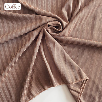 Parallel Striped Jersey Hijabs - Coffee