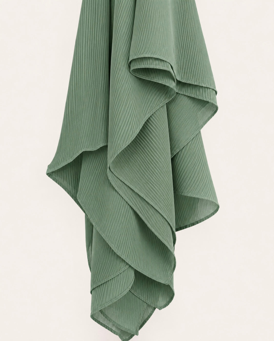 Dunes Pleated Chiffon Hijabs - Sage Green