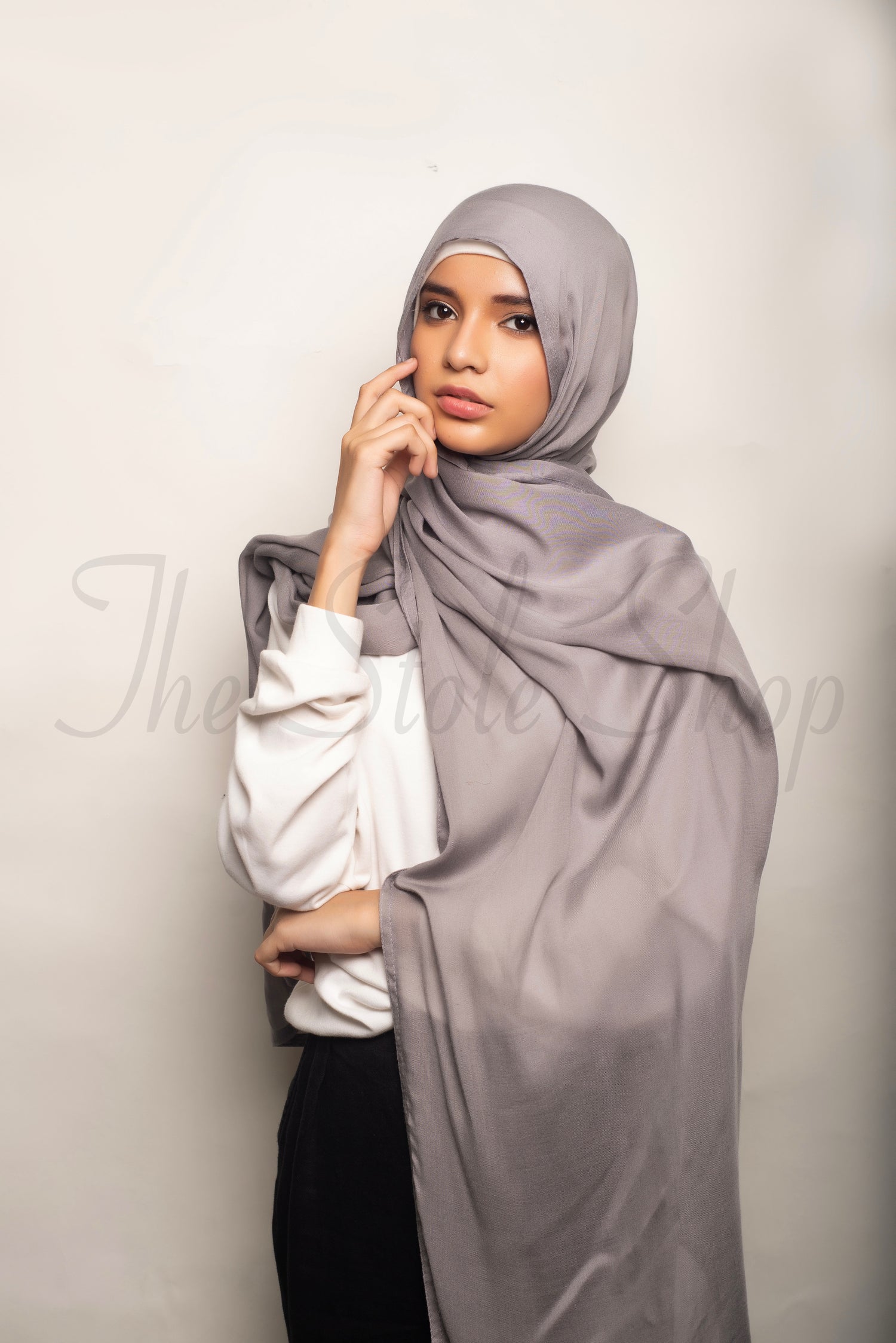 Modal Hijabs (LARGE SIZE) - Smoke Grey
