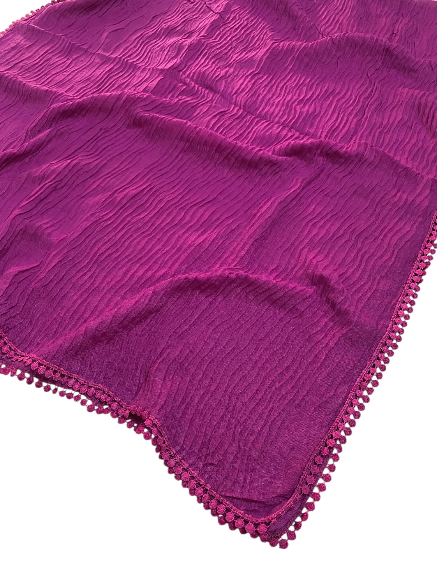 Rawaa Pleated Hijabs – Magenta