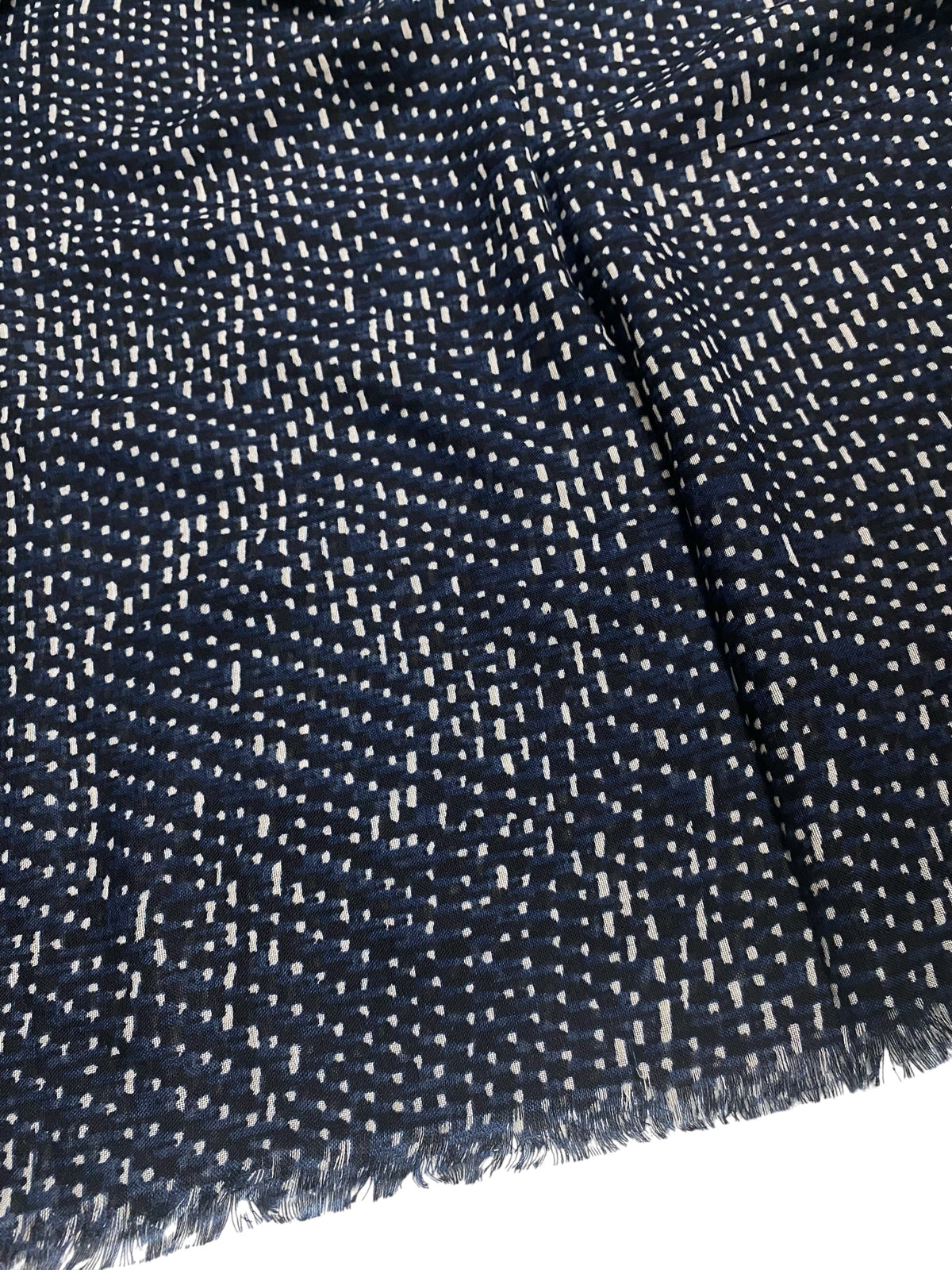 Alina Printed Lawn Hijab - Navy Blue
