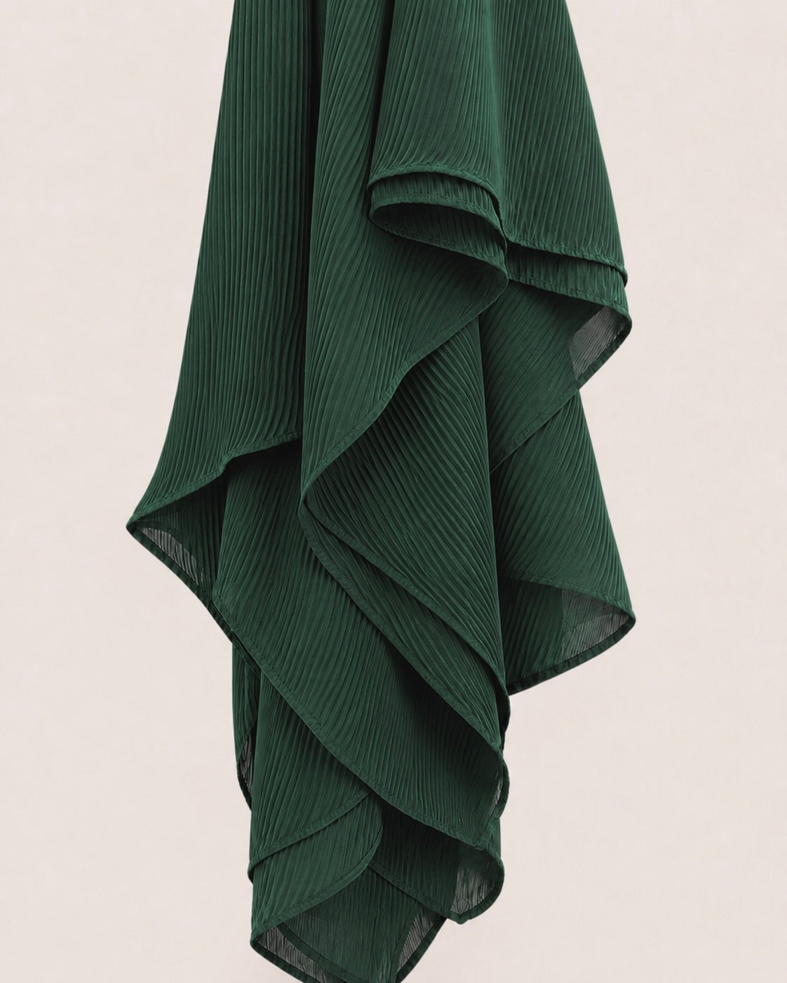 Dunes Pleated Chiffon Hijabs - Basil