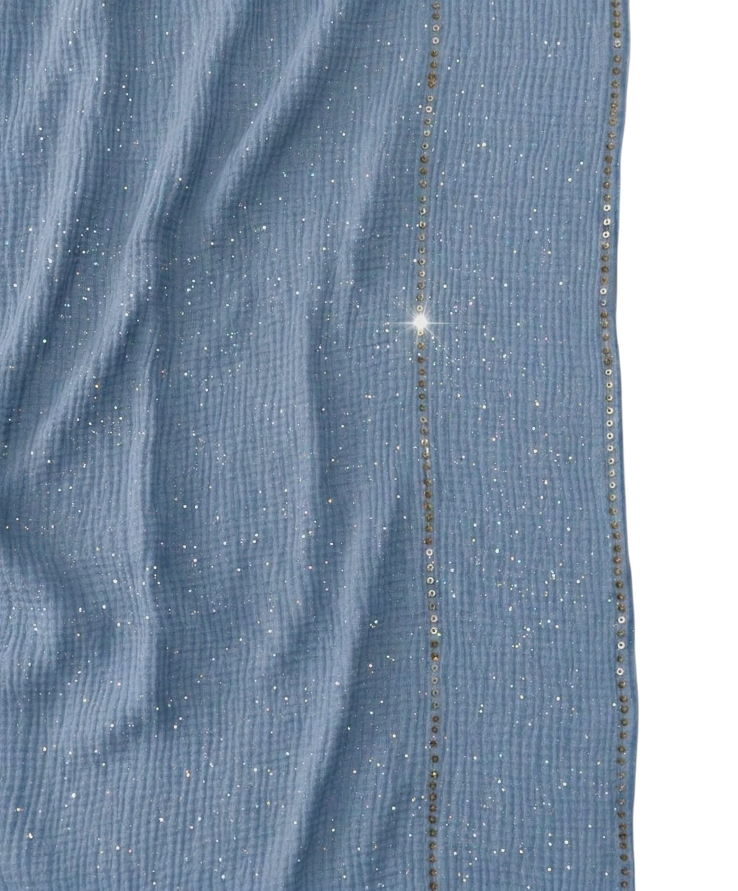Ripple - Glitter Sequins Hijab XL Size - Denim