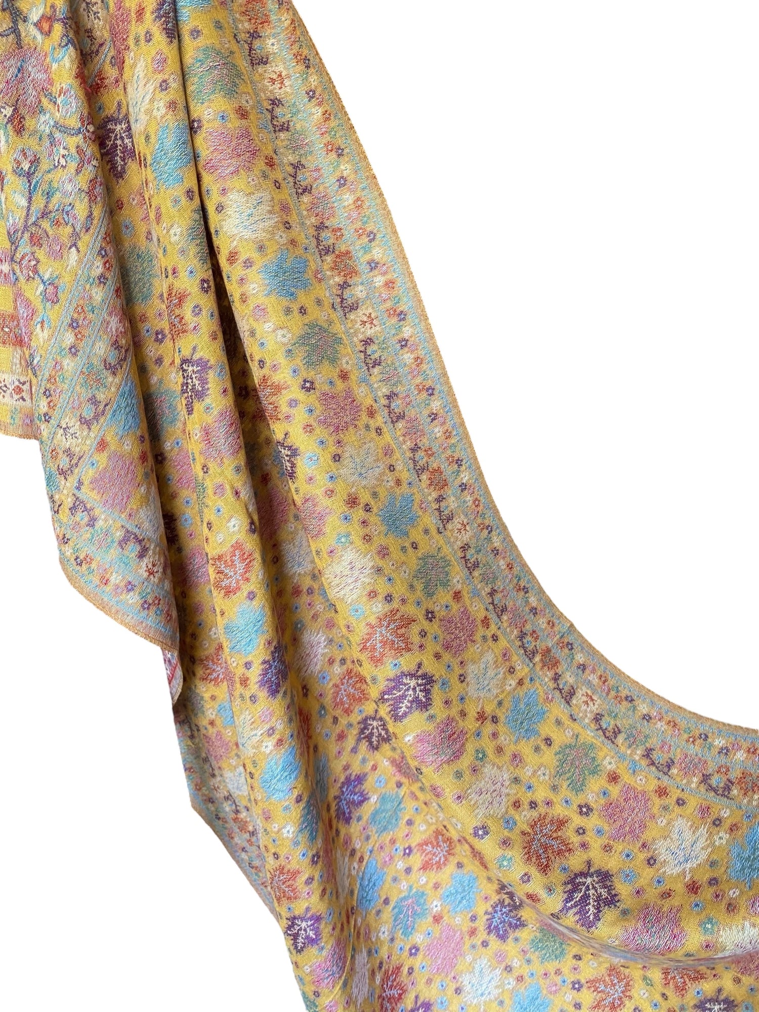 Zaria Pashmina Jacquard - Burnt Mustard