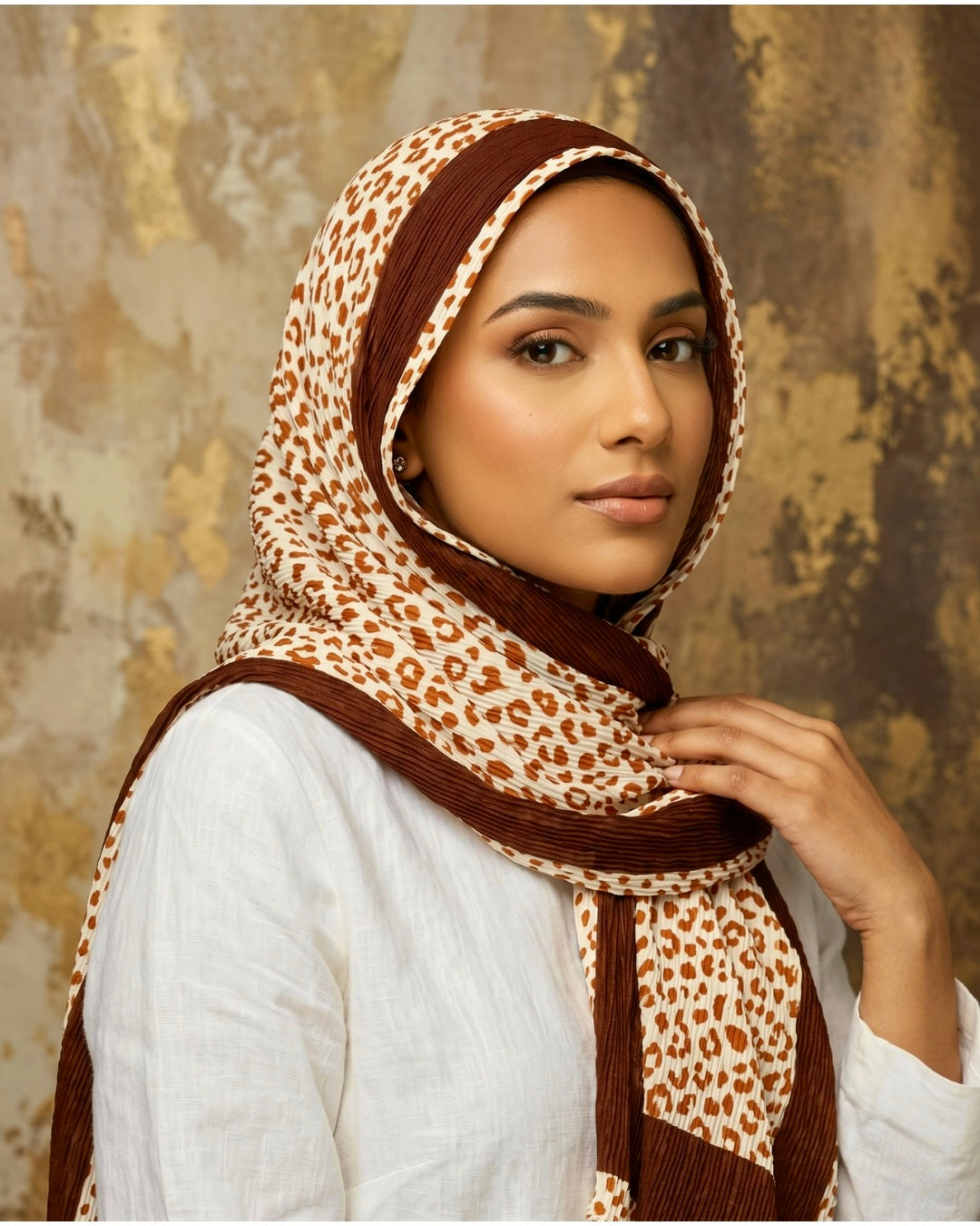 Savannah Pleated Hijab - Chocolate