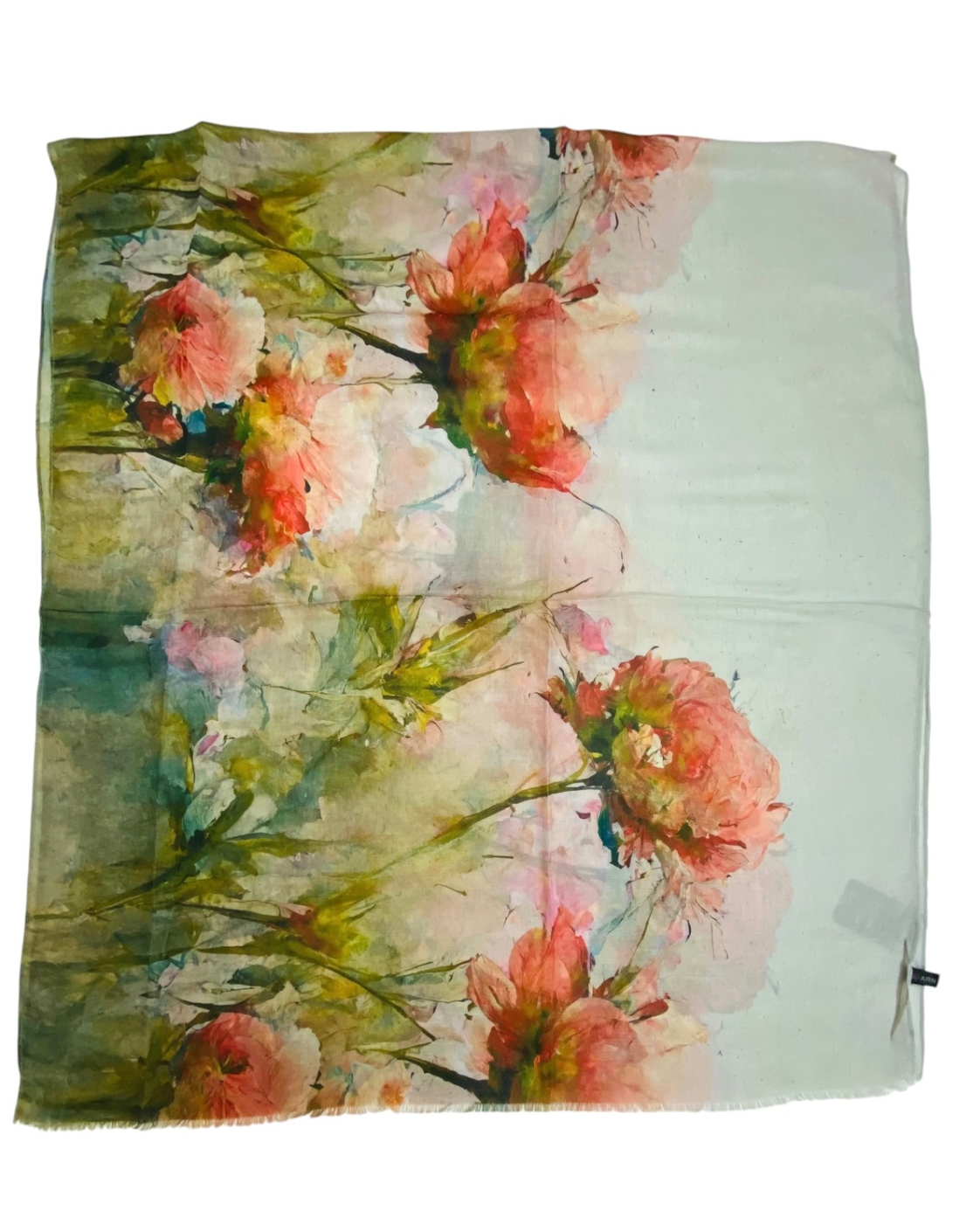 Bella Cotton Printed Hijab - Autumn Mint