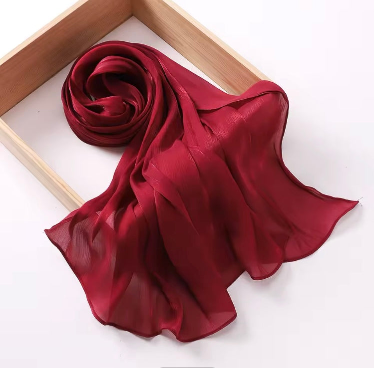 Starlit Organza Shimmer - Maroon