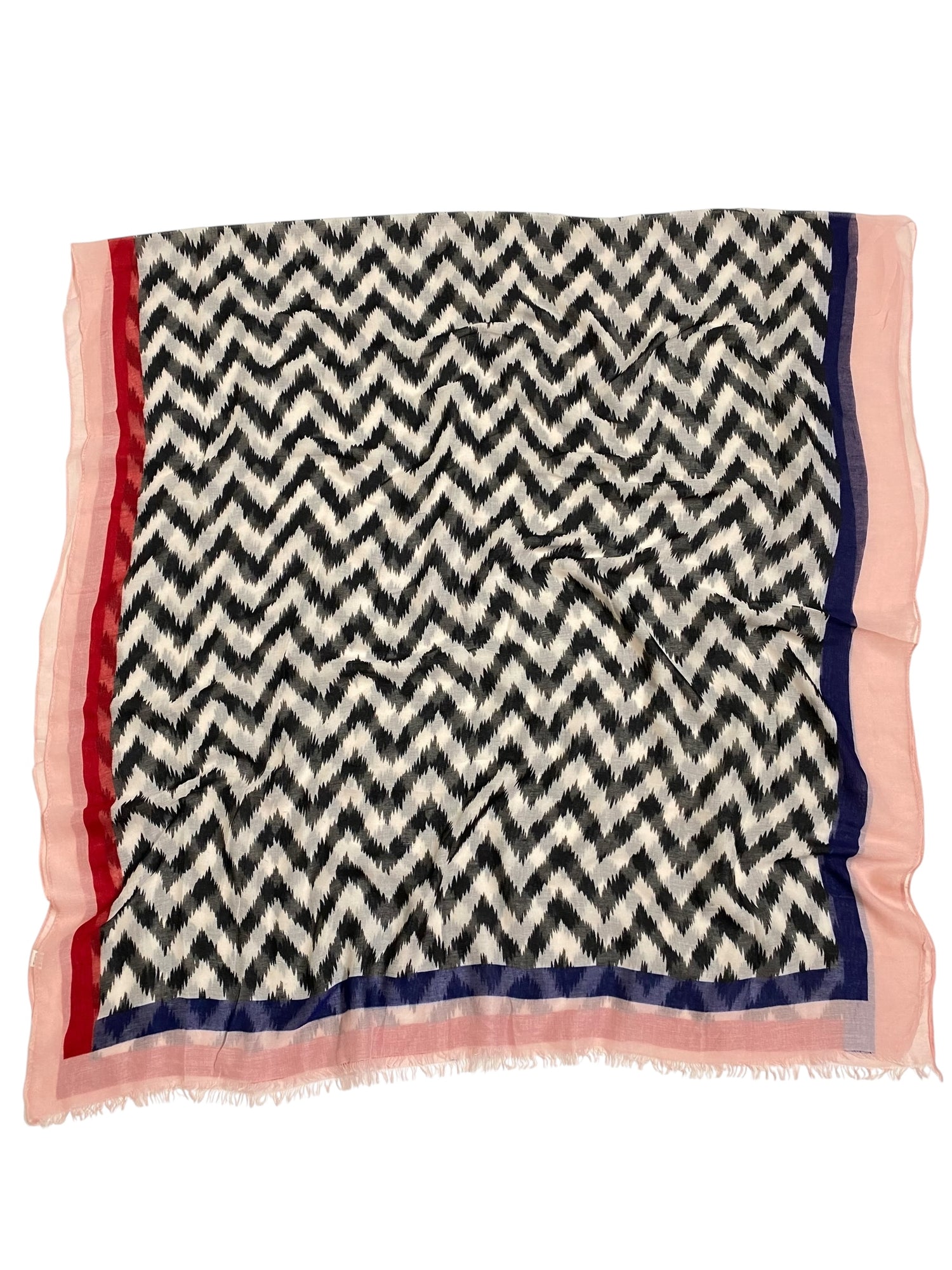 Chevron Printed Hijabs - Flamingo