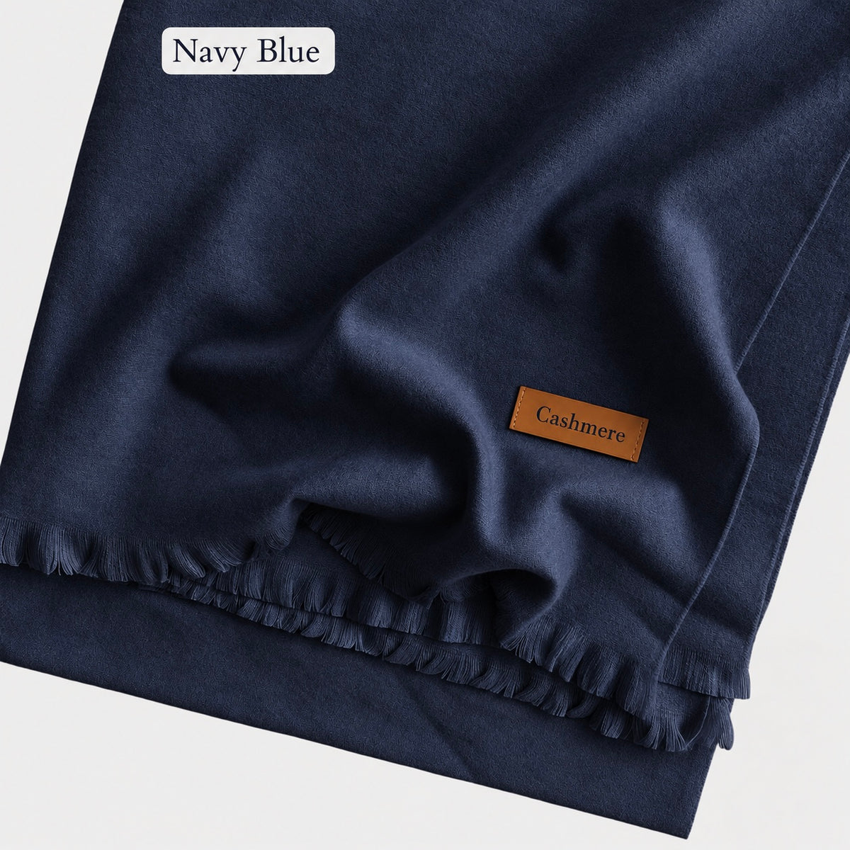 Plain Woolen Cashmere - Navy Blue