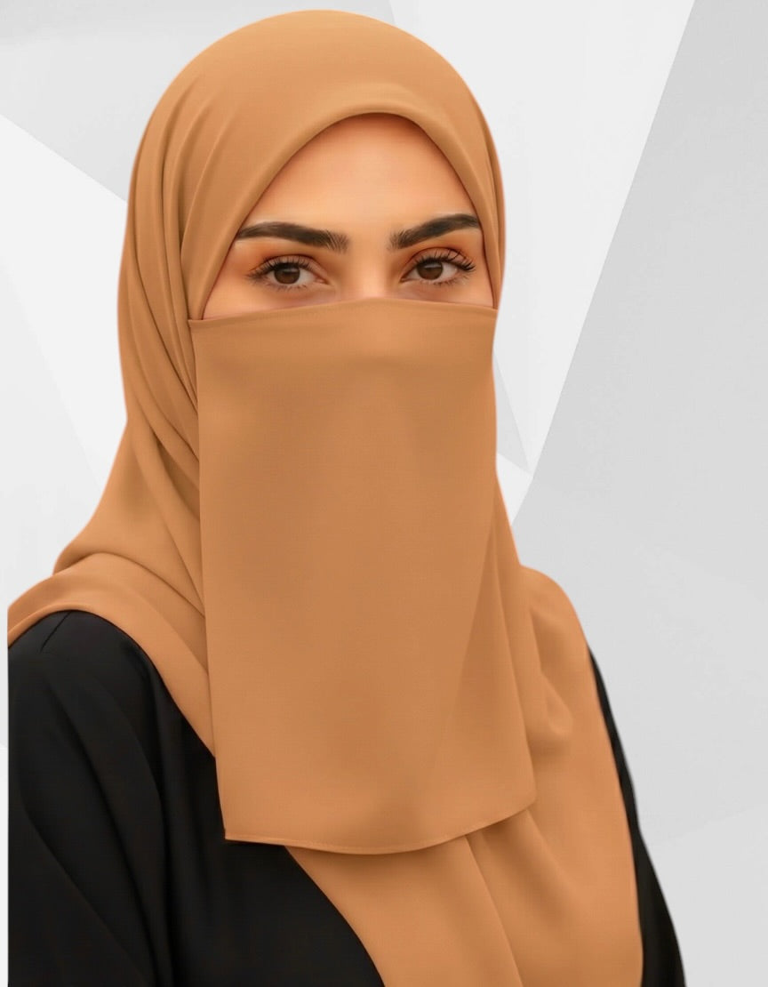 Matching Hijab & Niqab Sets - Camel