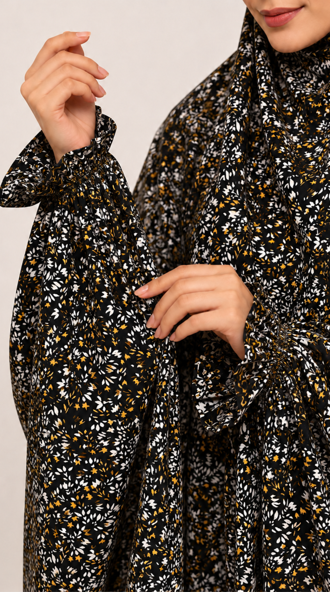 Premium Full Length Namaz Chadar With Sleeves (Imported Fabric)