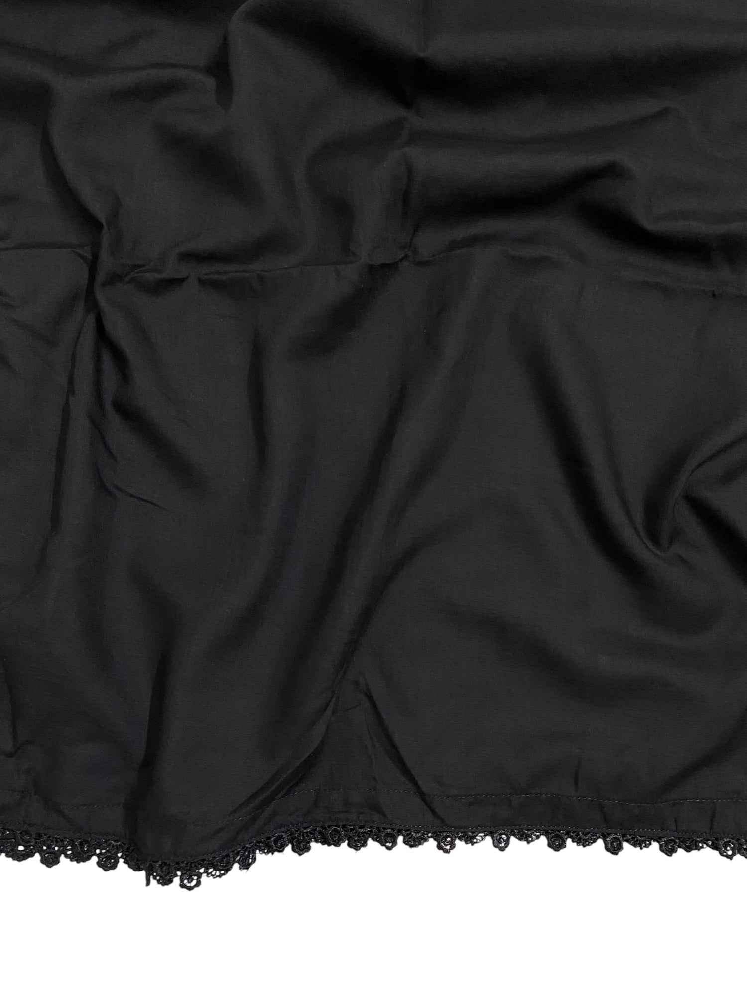 Premium Flat Plain Black Dupatta 15 (Imported Fabric)
