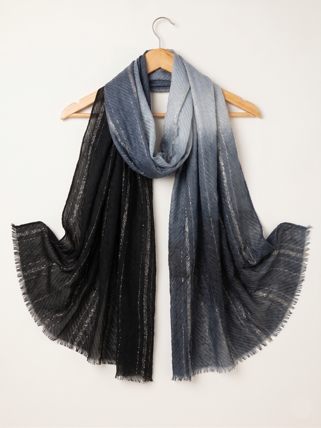 Zelme Pleated Ombre - Midnight Ash