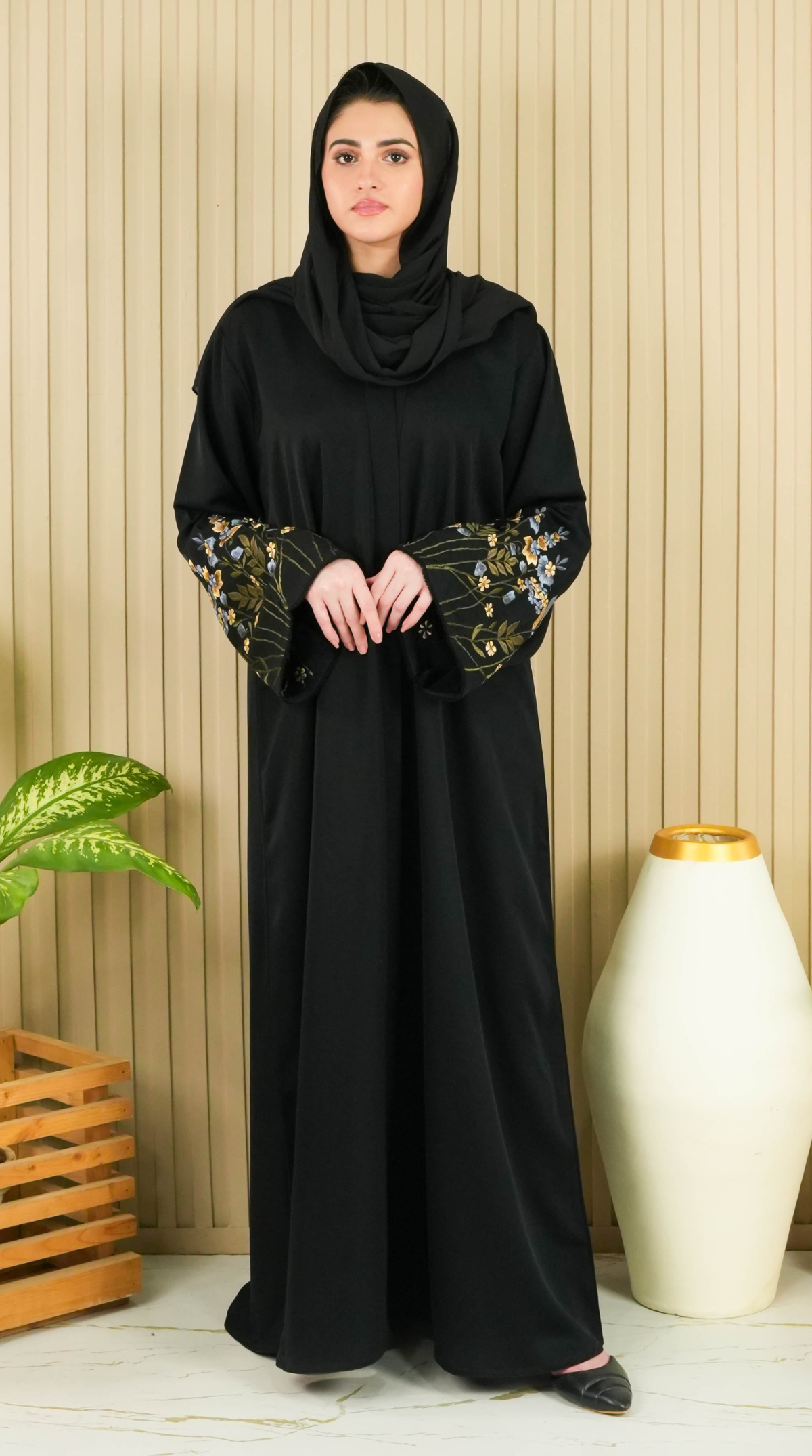Florina Signature Abaya - Black (With Free Delivery)