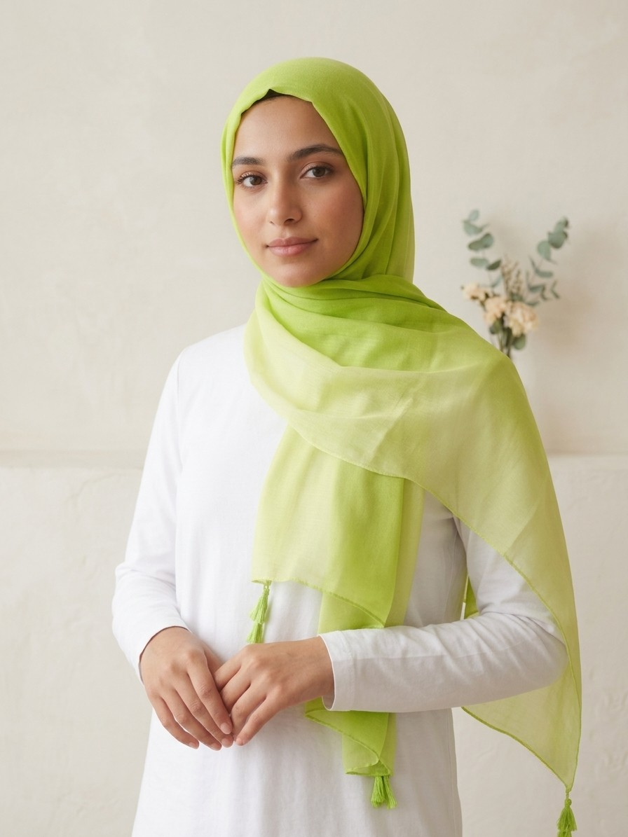 Ombre Tassels Hijab - Zest
