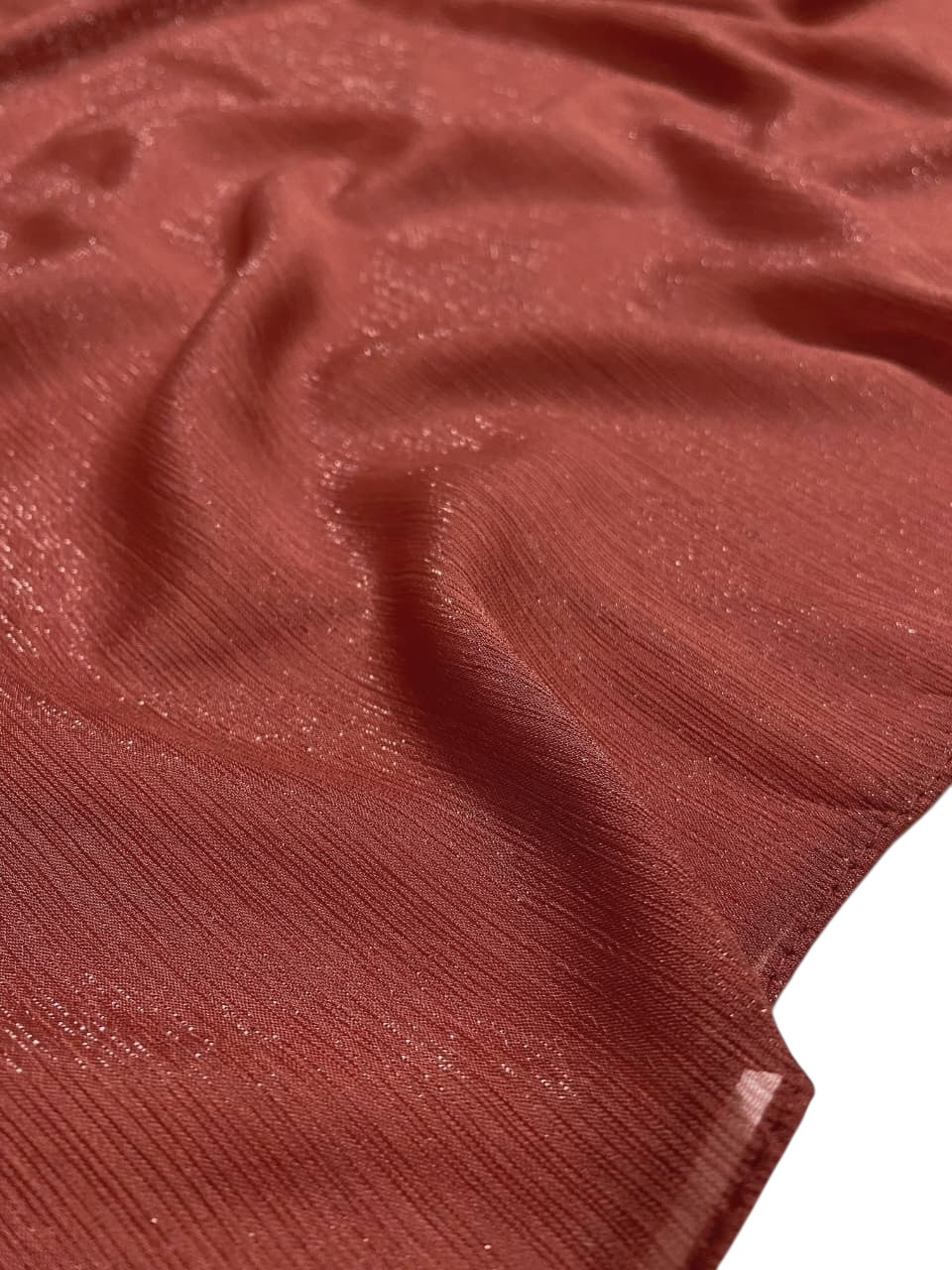Gleamz Crinkle Silk Hijab - Faded Burgundy