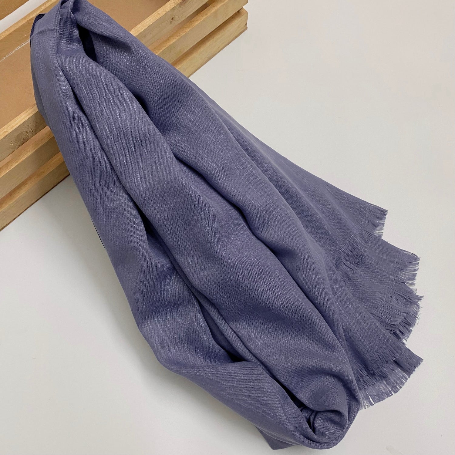 Premium Turkish – Slub Textured (Regular Width) – Denim Grey
